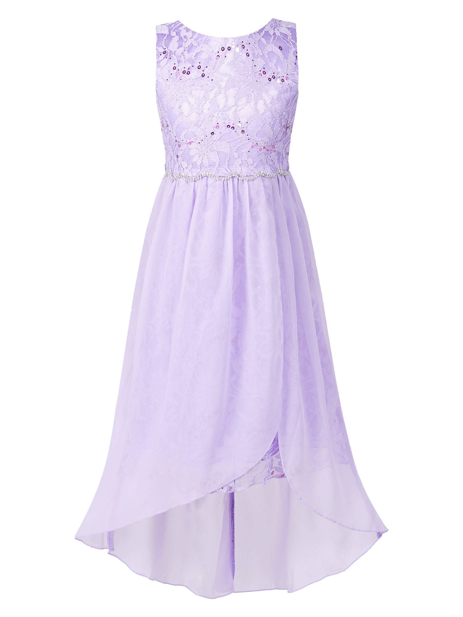 Kids Girls Mesh & Chiffon High-Low Party Dresses