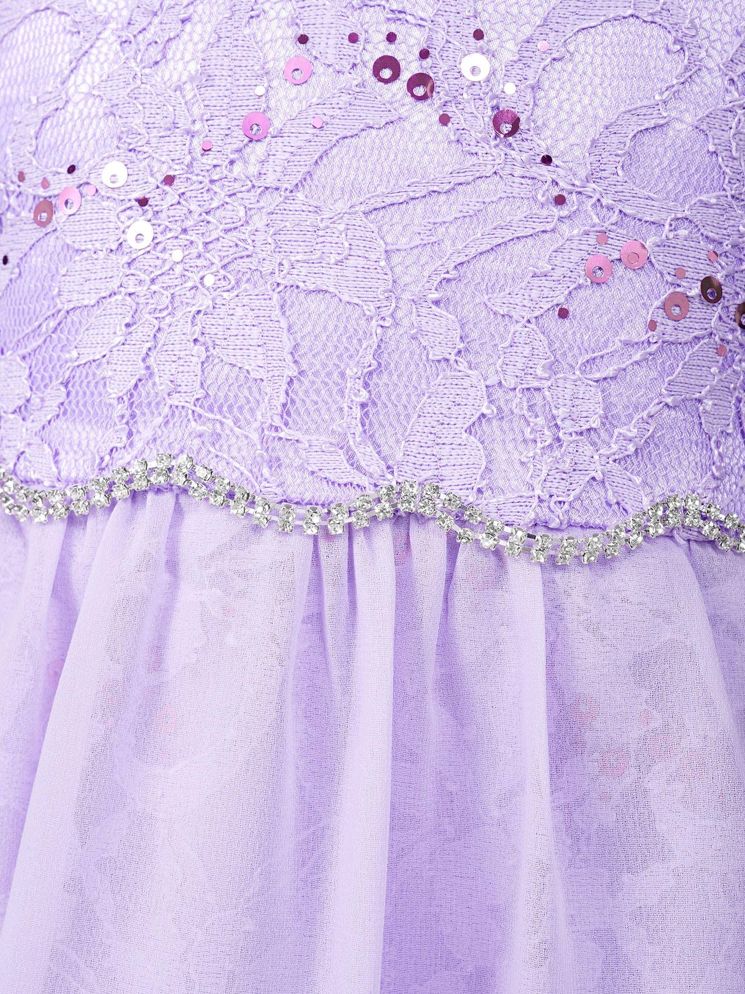 Kids Girls Mesh & Chiffon High-Low Party Dresses