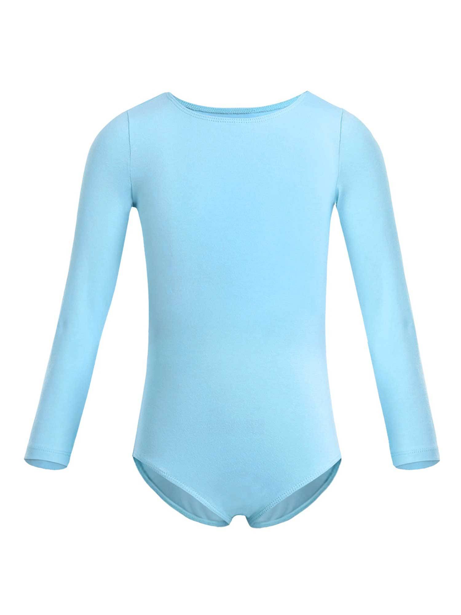 Girls 2pcs Cotton Long Sleeves Leotard with Chiffon Skirt Ballet Dance Set