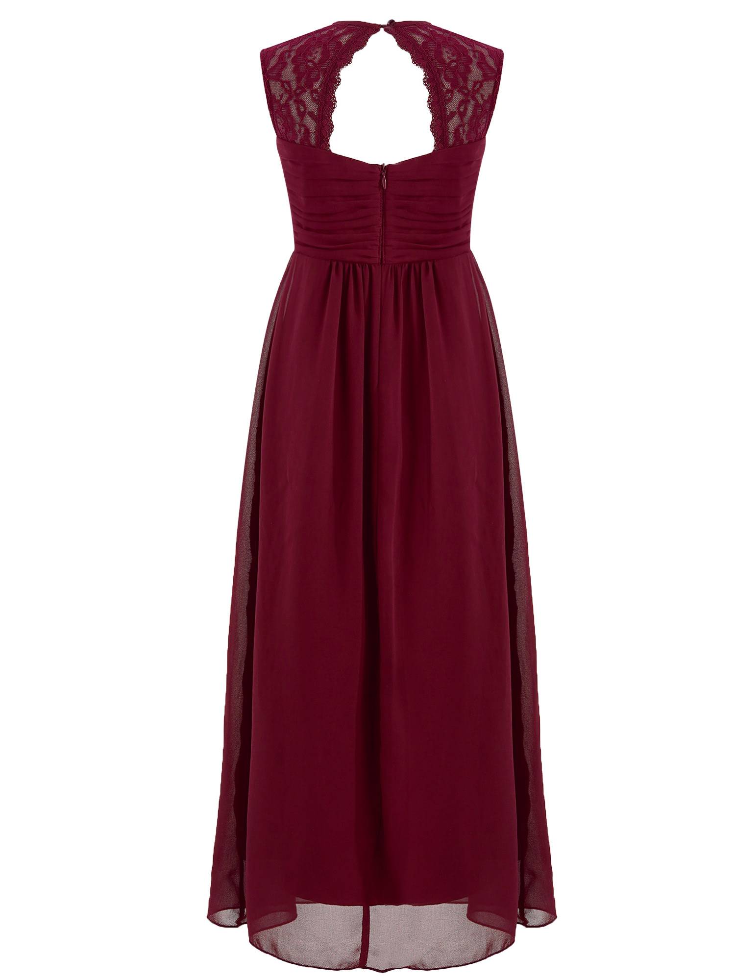 Kids Girls Lace & Chiffon Junior Bridesmaid Dress