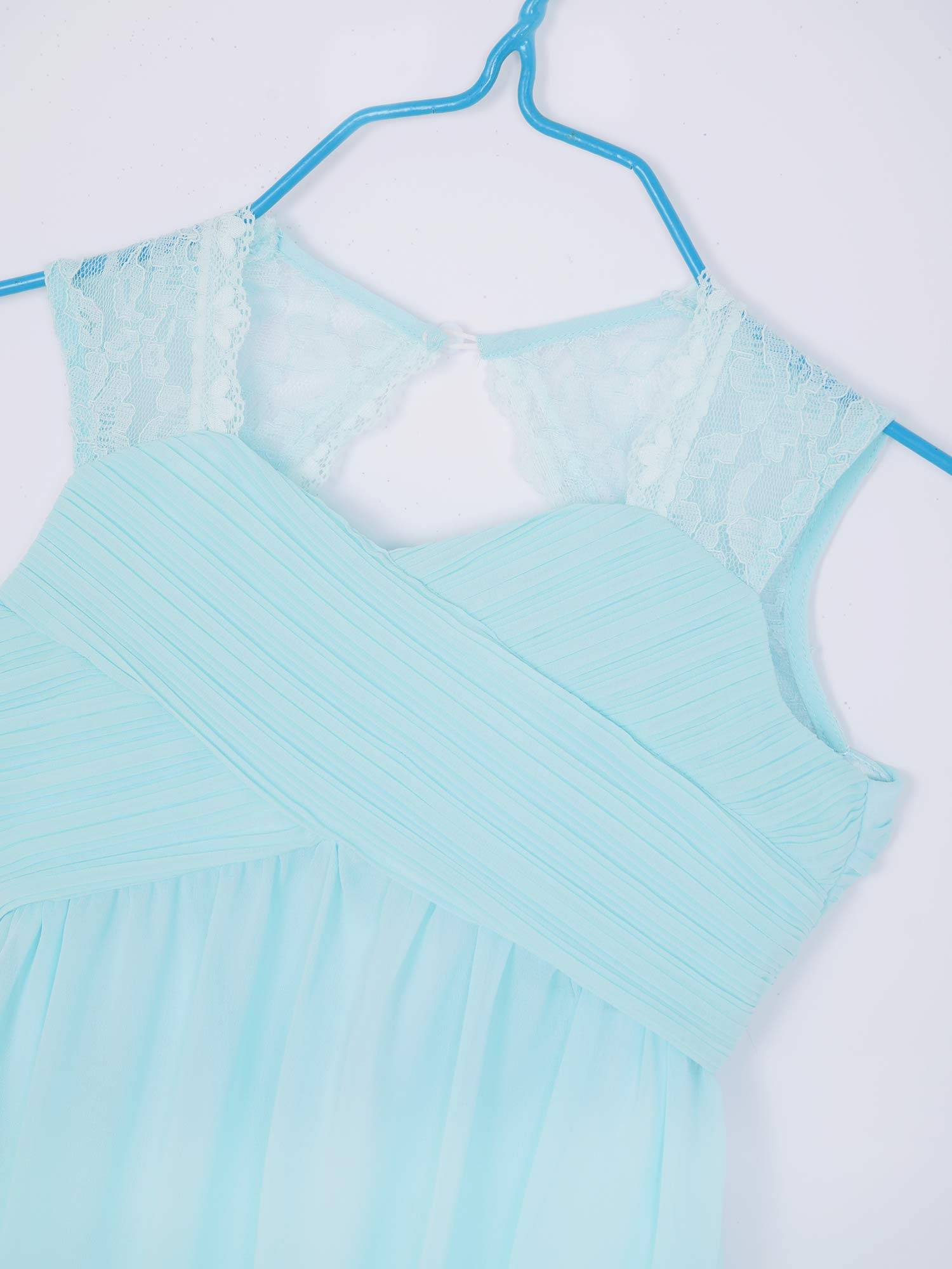 Kids Girls Lace & Chiffon Junior Bridesmaid Dress