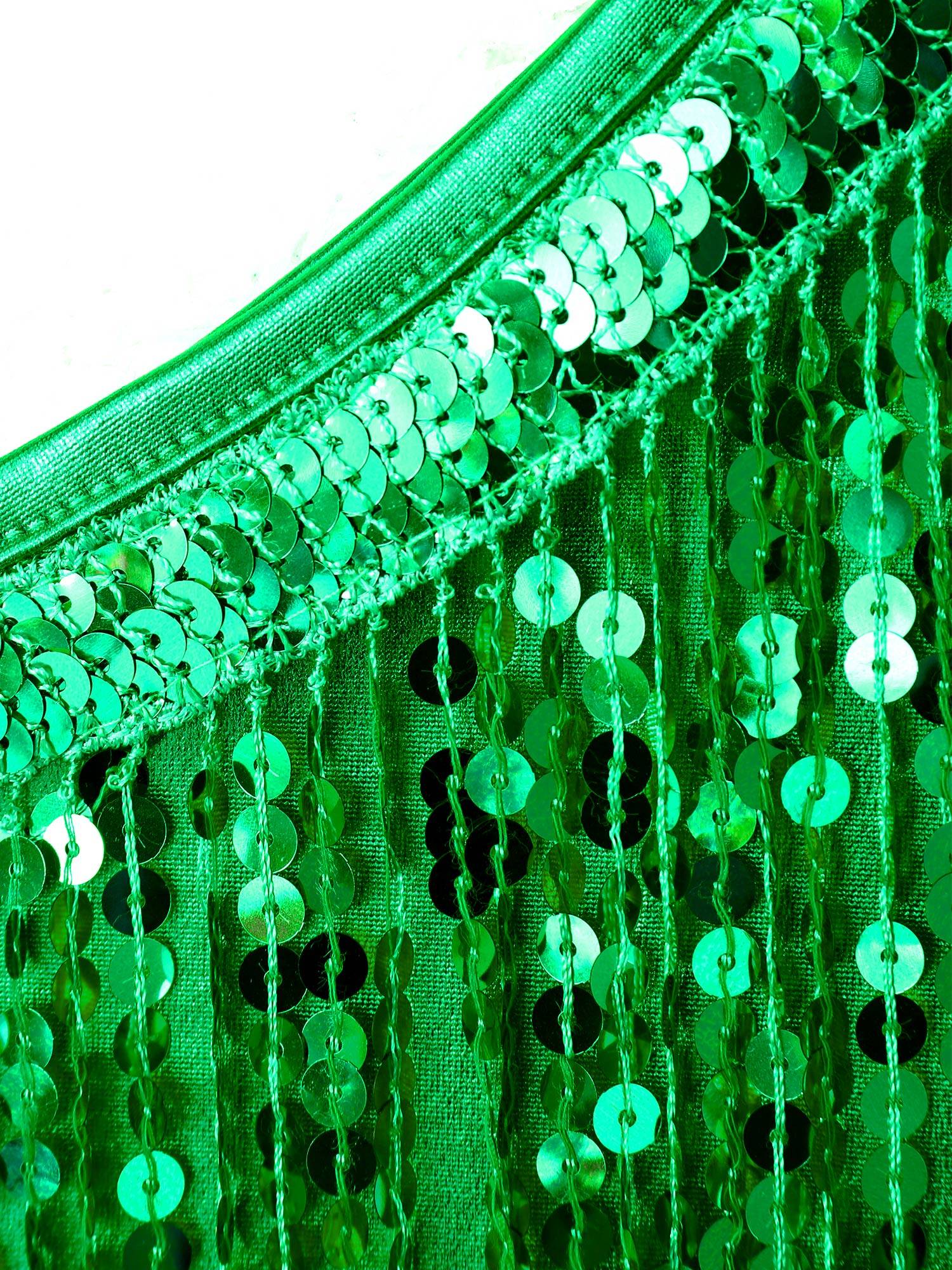 Women Sleeveless Sequin Tassels Ballroom Latin Dance Dress