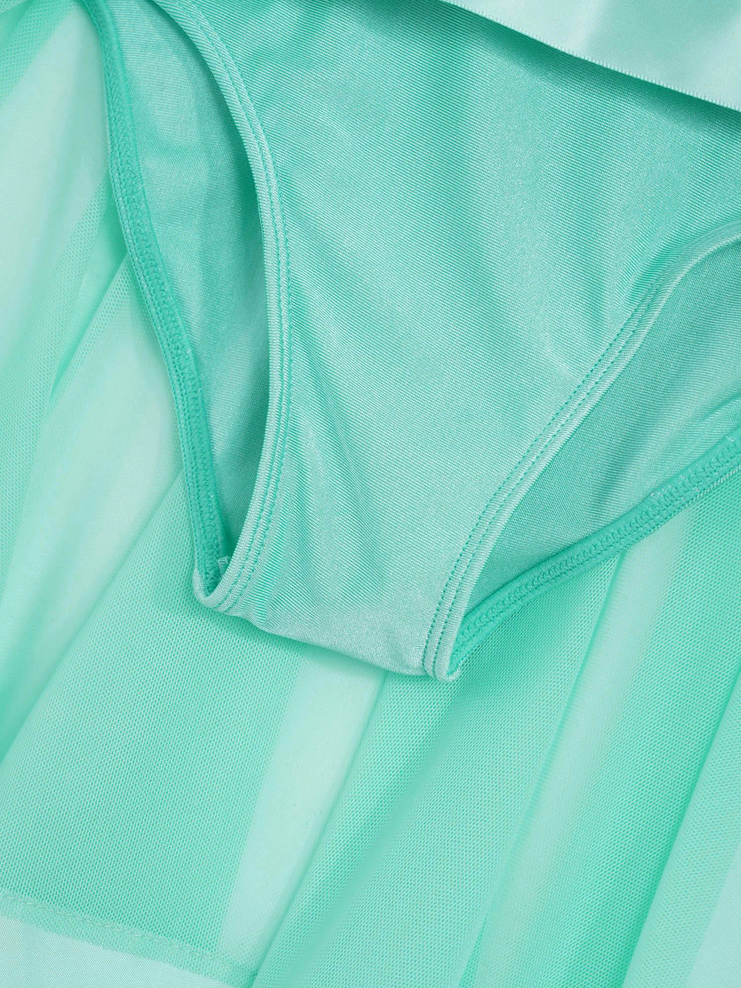 Kids Girls Sleeveless Sequins Hollow Back Lyrical Dance Dress