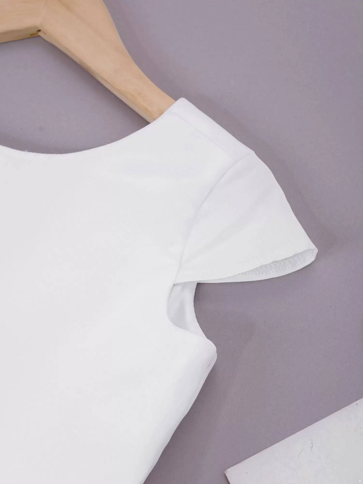 Kids Girls Tulle Tiered Cap Sleeve V-Shaped Back Party Dress