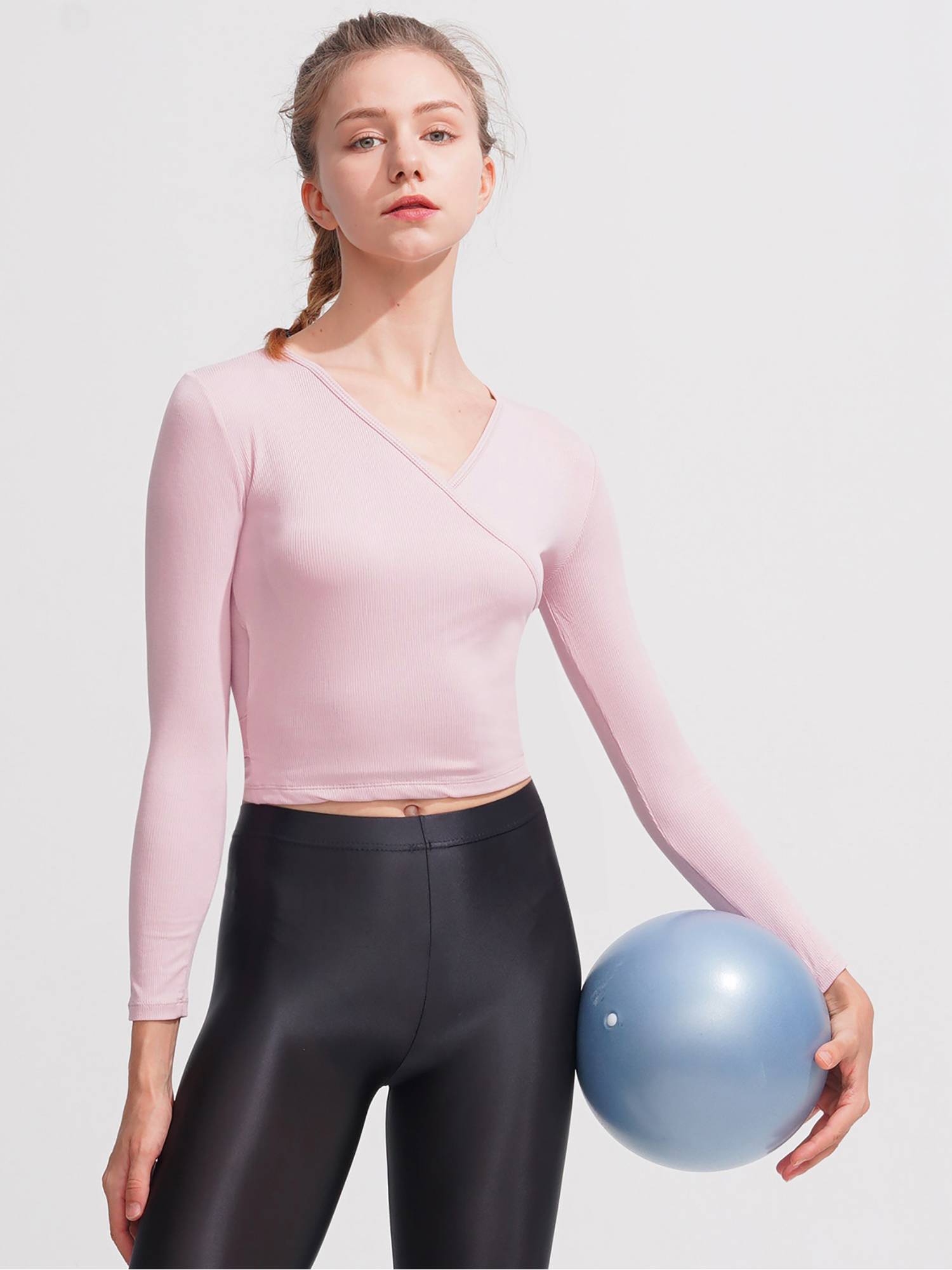 Women Long Sleeves Stretchy Tops for Gym Yoga