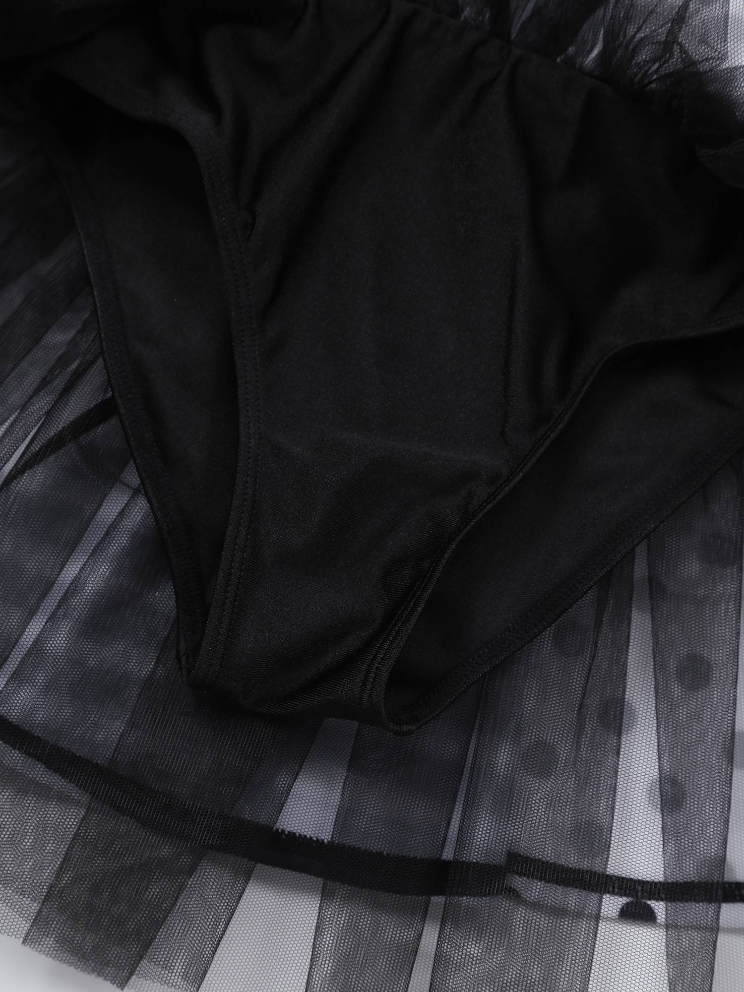 Kids Girls Sleeveless Polka Dots Sequins Bowknot Dance Tutu Dress