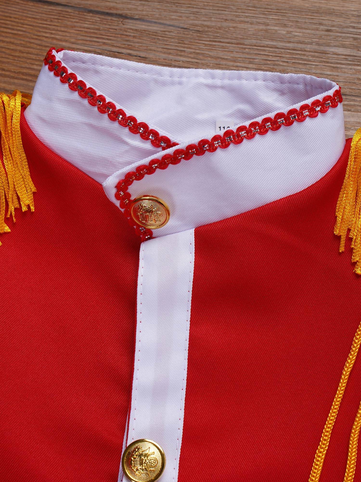 Kids 5pcs Drum and Trumpet Team Costume Honor Guard Uniform Set