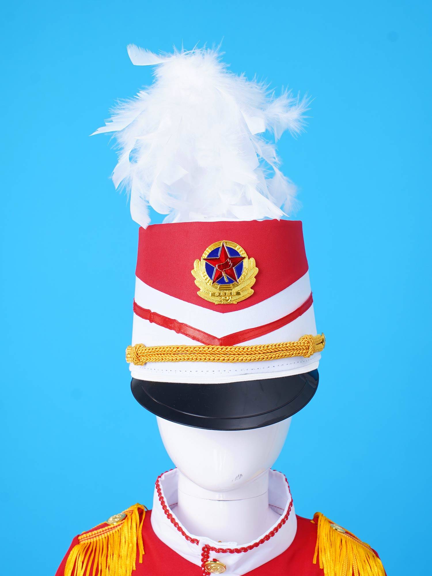 Kids 5pcs Drum and Trumpet Team Costume Honor Guard Uniform Set