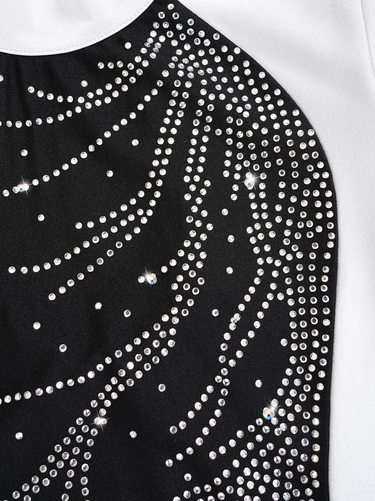 Kids Girls Long Sleeve Keyhole Back Gymnastics Leotard