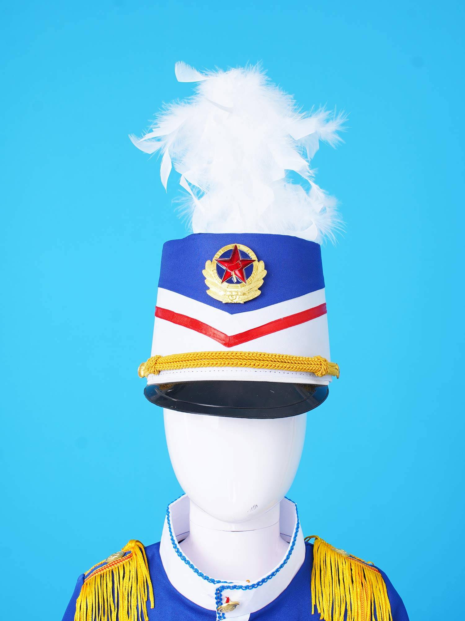 Kids 5pcs Drum and Trumpet Team Costume Honor Guard Uniform Set