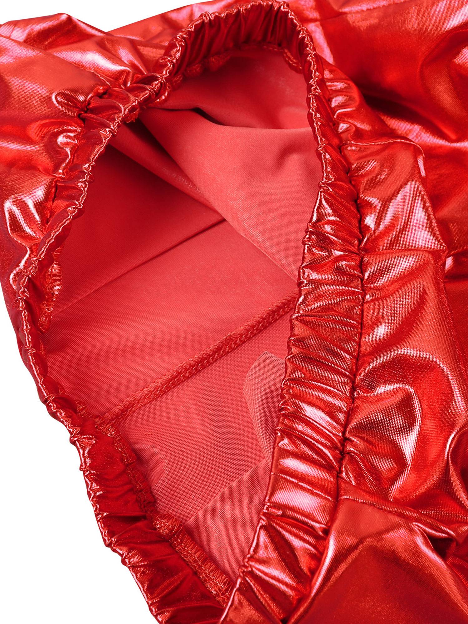 Kids Girls Glossy Metallic Elastic Waist Dance Pants