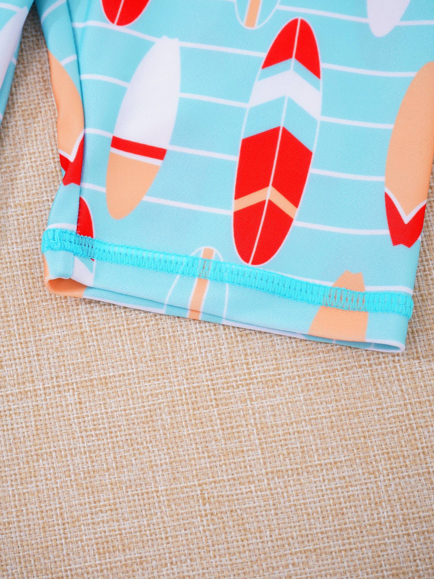 Kids Boys 2pcs Long Sleeves Cartoon Shark Print Swimming Set