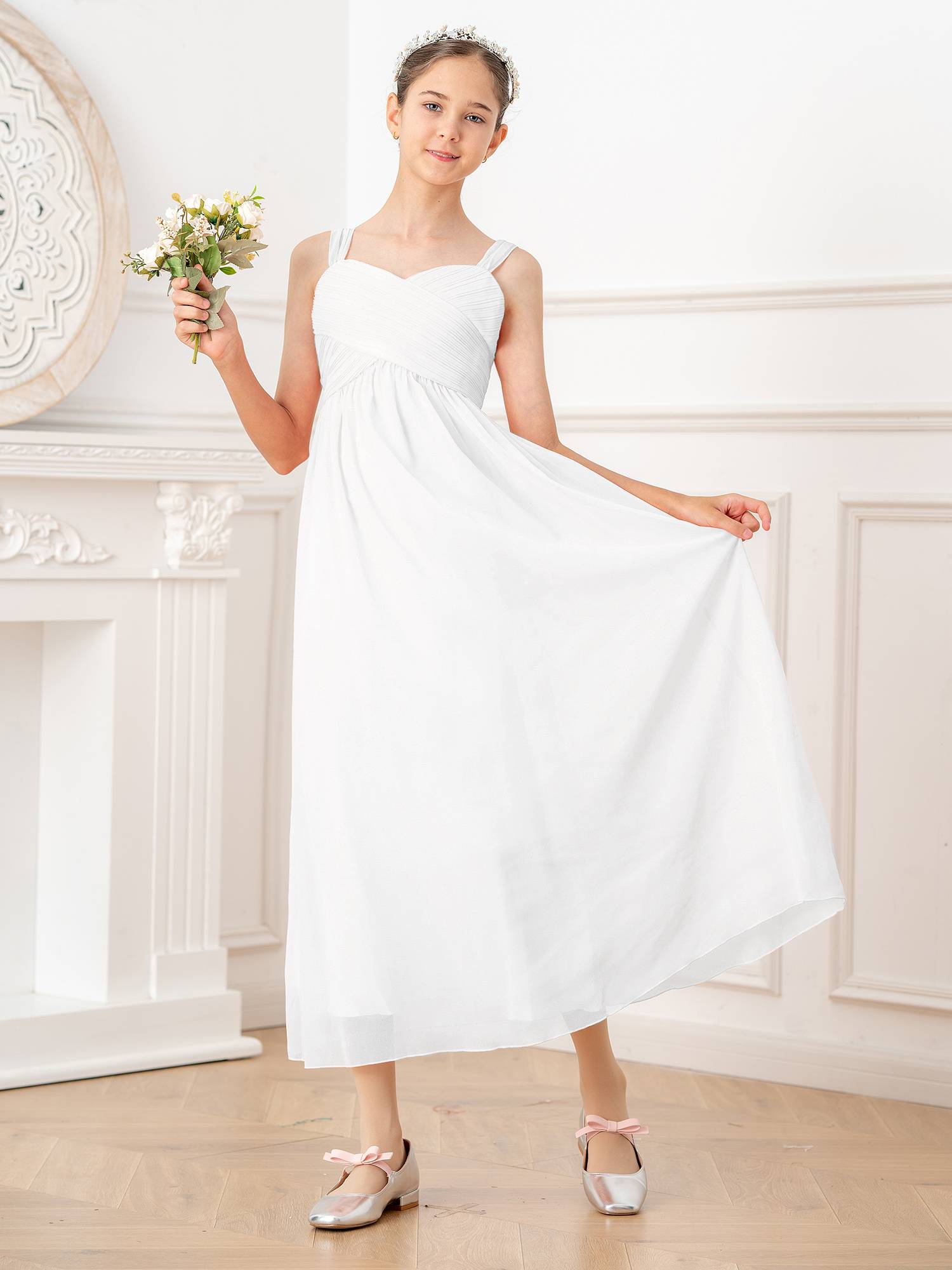 Toddler/Kids Girls Chiffon Party Maxi Dress