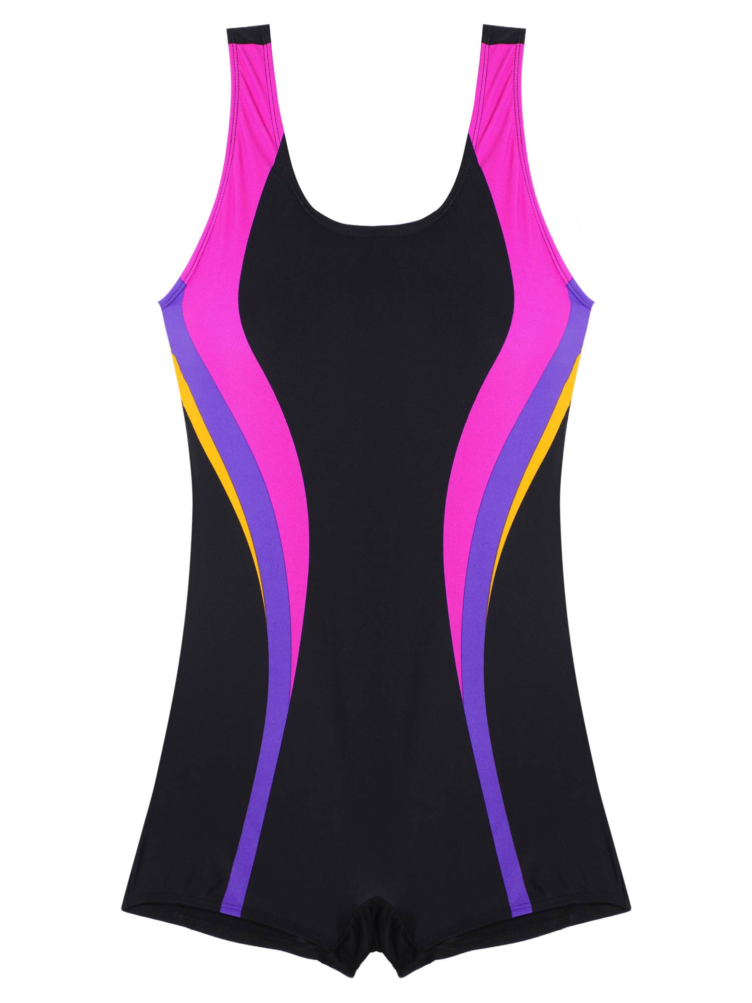Women U Neck Sleeveless Removable Pads One-piece Swimsuit