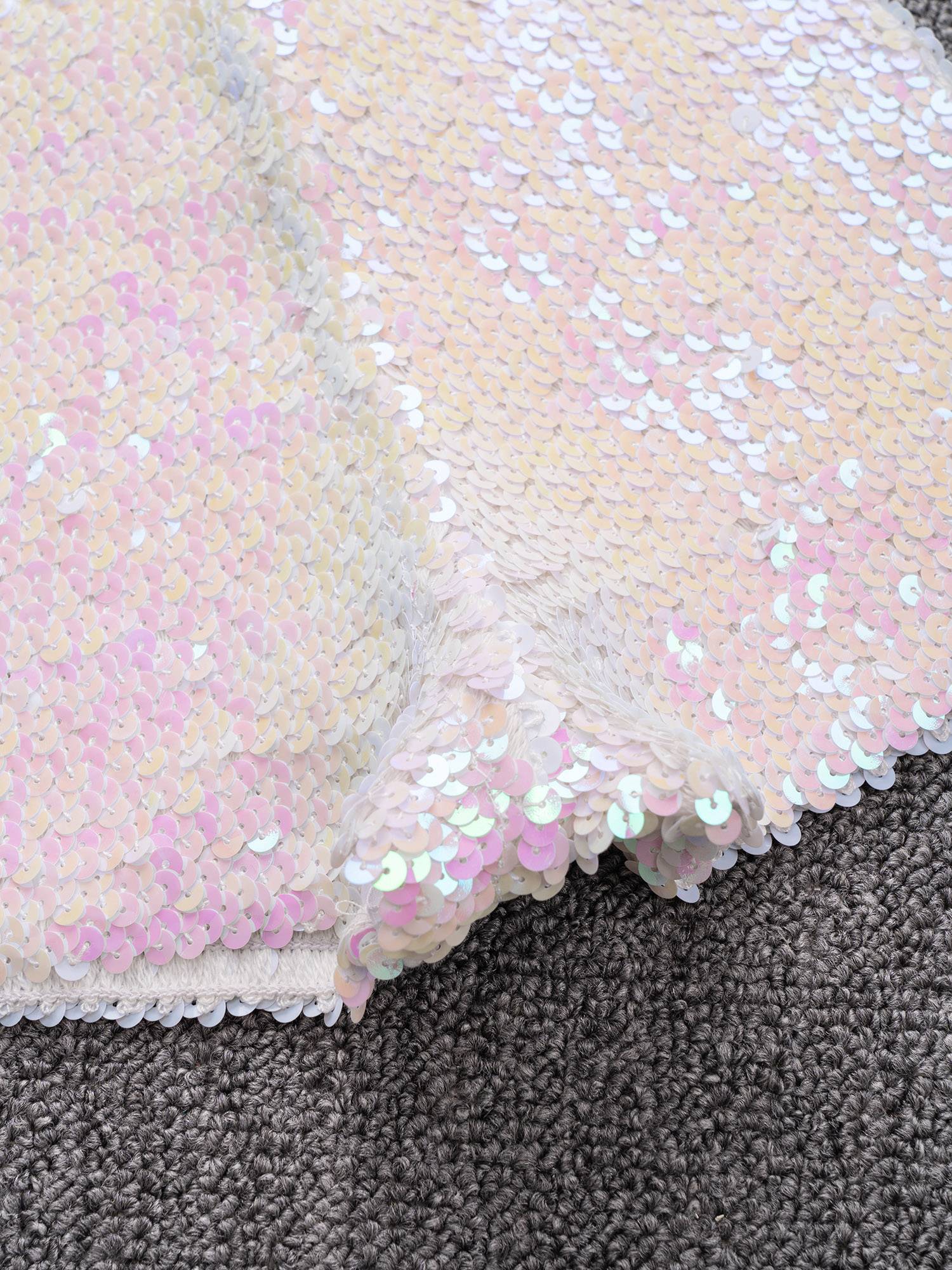 Kids Allover Sequins Solid Color Jazz Dance Shorts