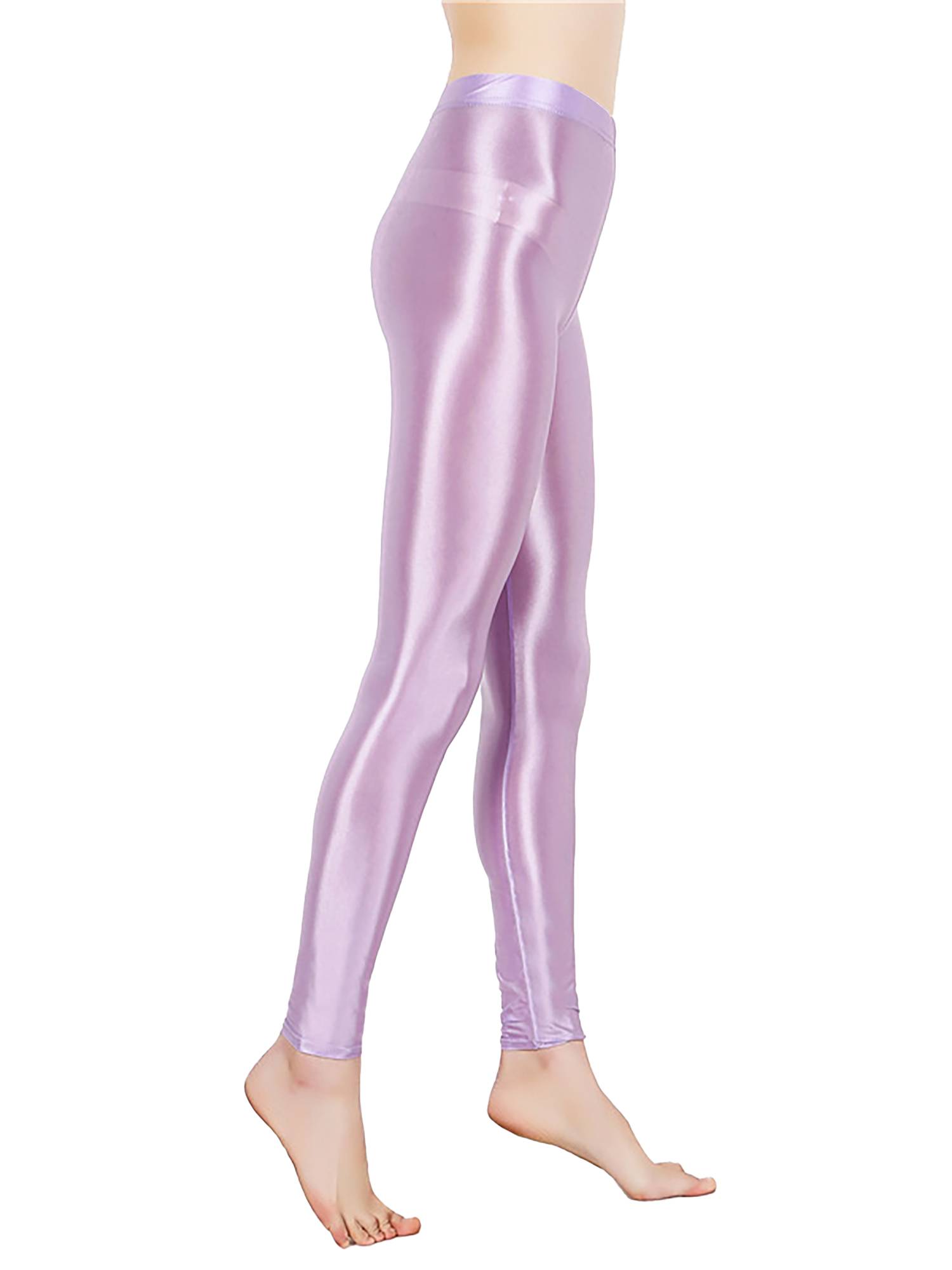 Women Shiny Metallic Stretchy Leggings Yoga Pants