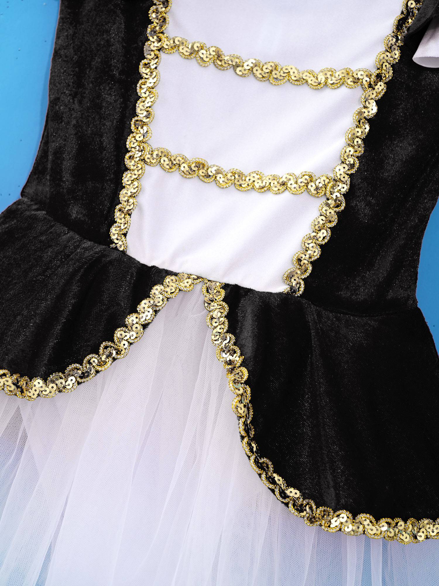 Kids Girls Square Neck Short Sleeves Sequin Leotard Dress