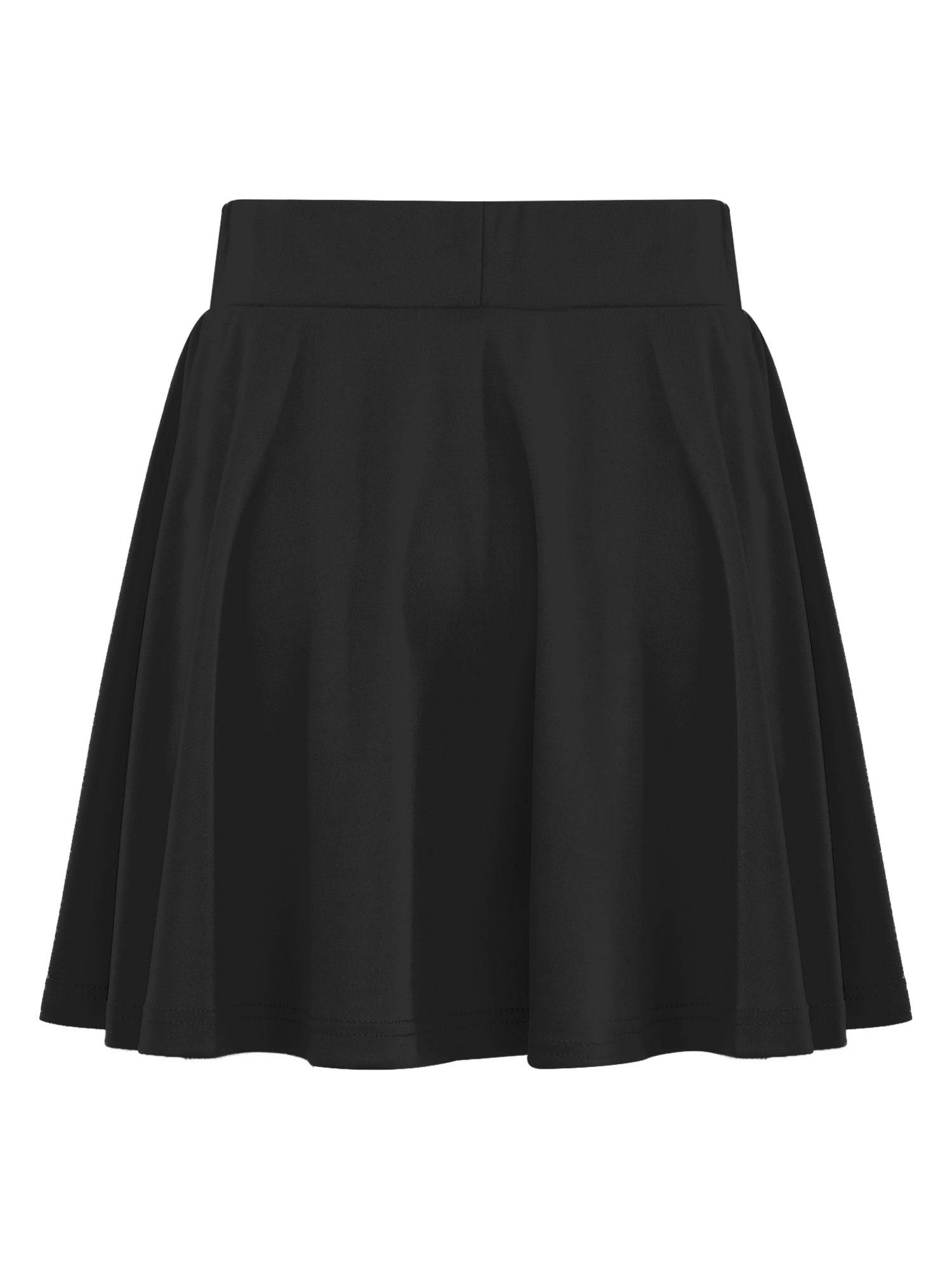 Kids Girls Solid Color High Waist Pleated Tennis Skirt
