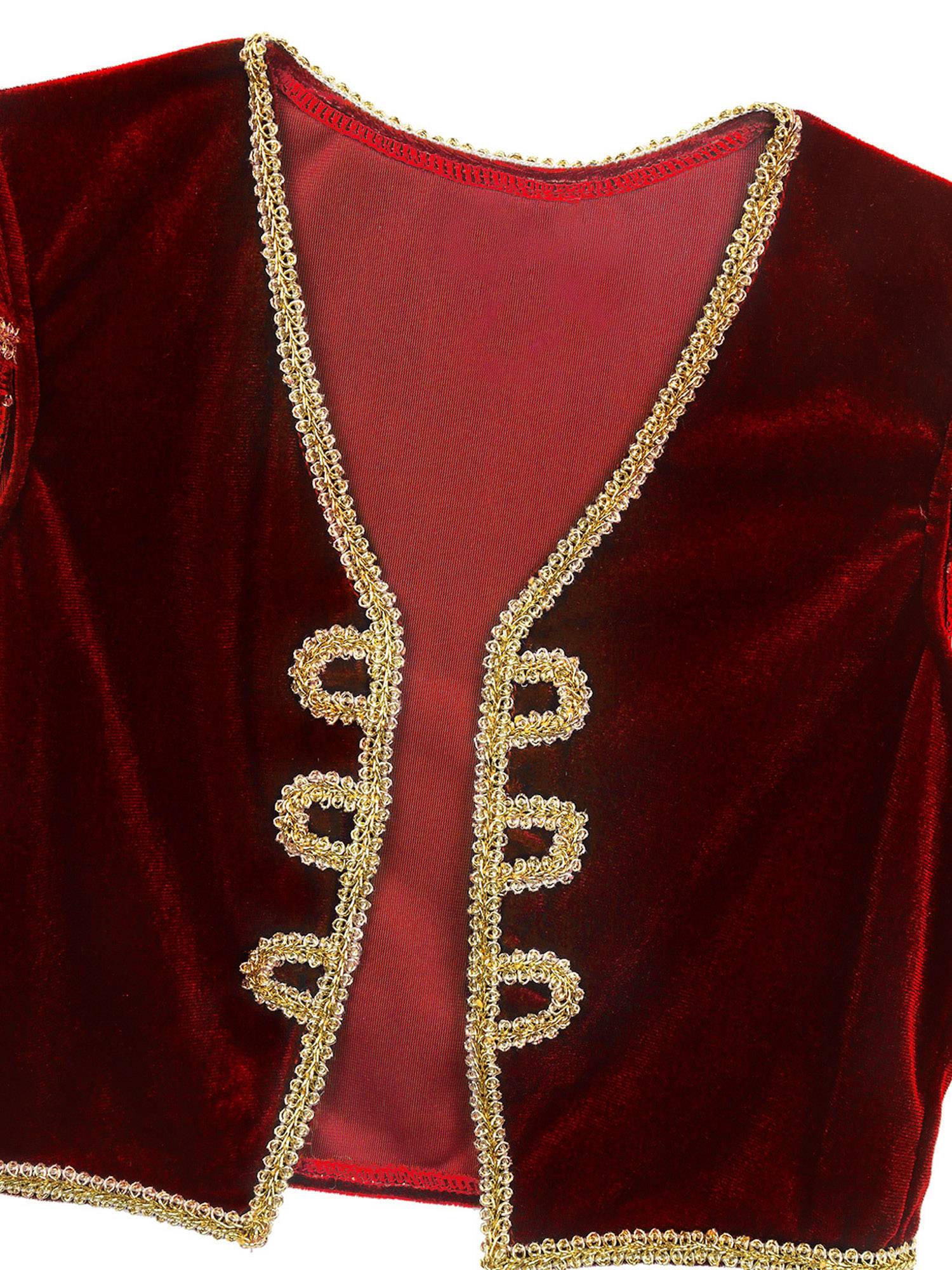 Kids Boys Arabian Prince Costume Outfit Waistcoat with Pants Set