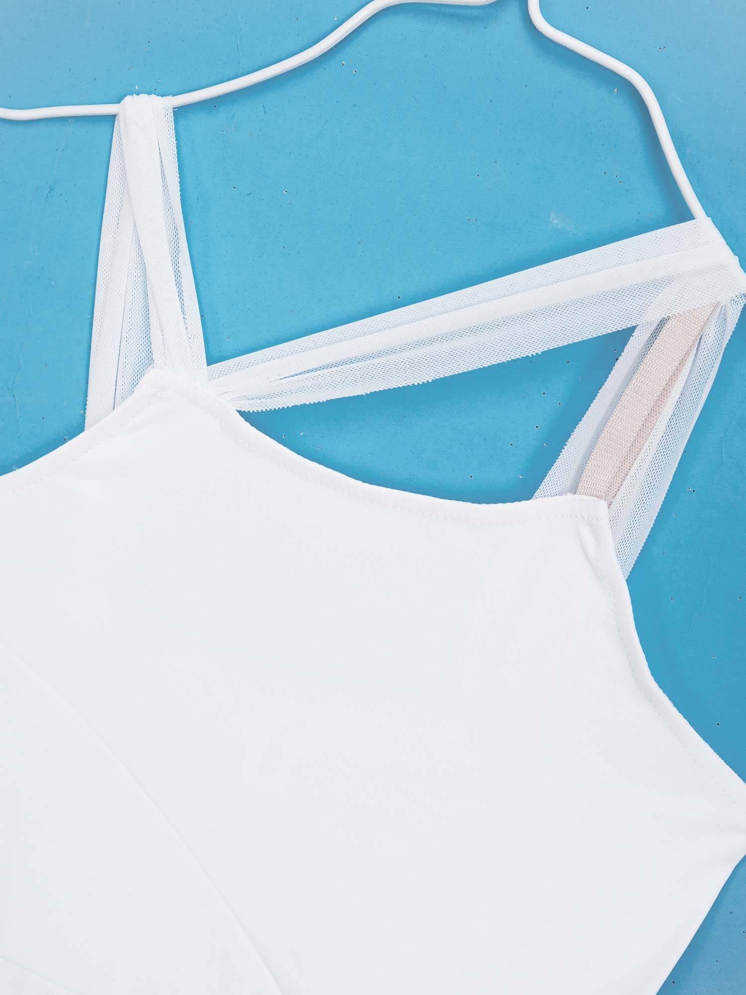 Kids Girls Sleeveless Color Block Lyrical Dance Leotard Dress