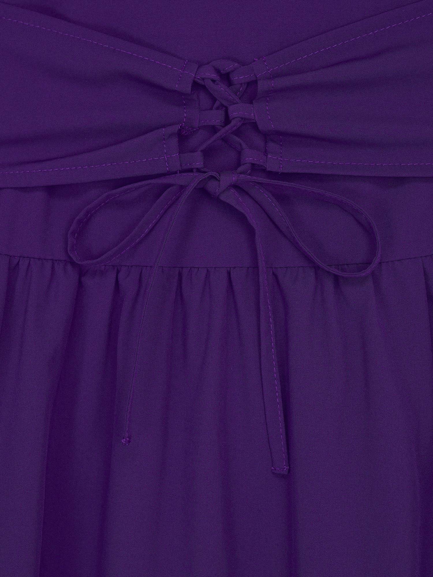 Kids Girls Medieval Renaissance Flare Sleeve Gown Dress