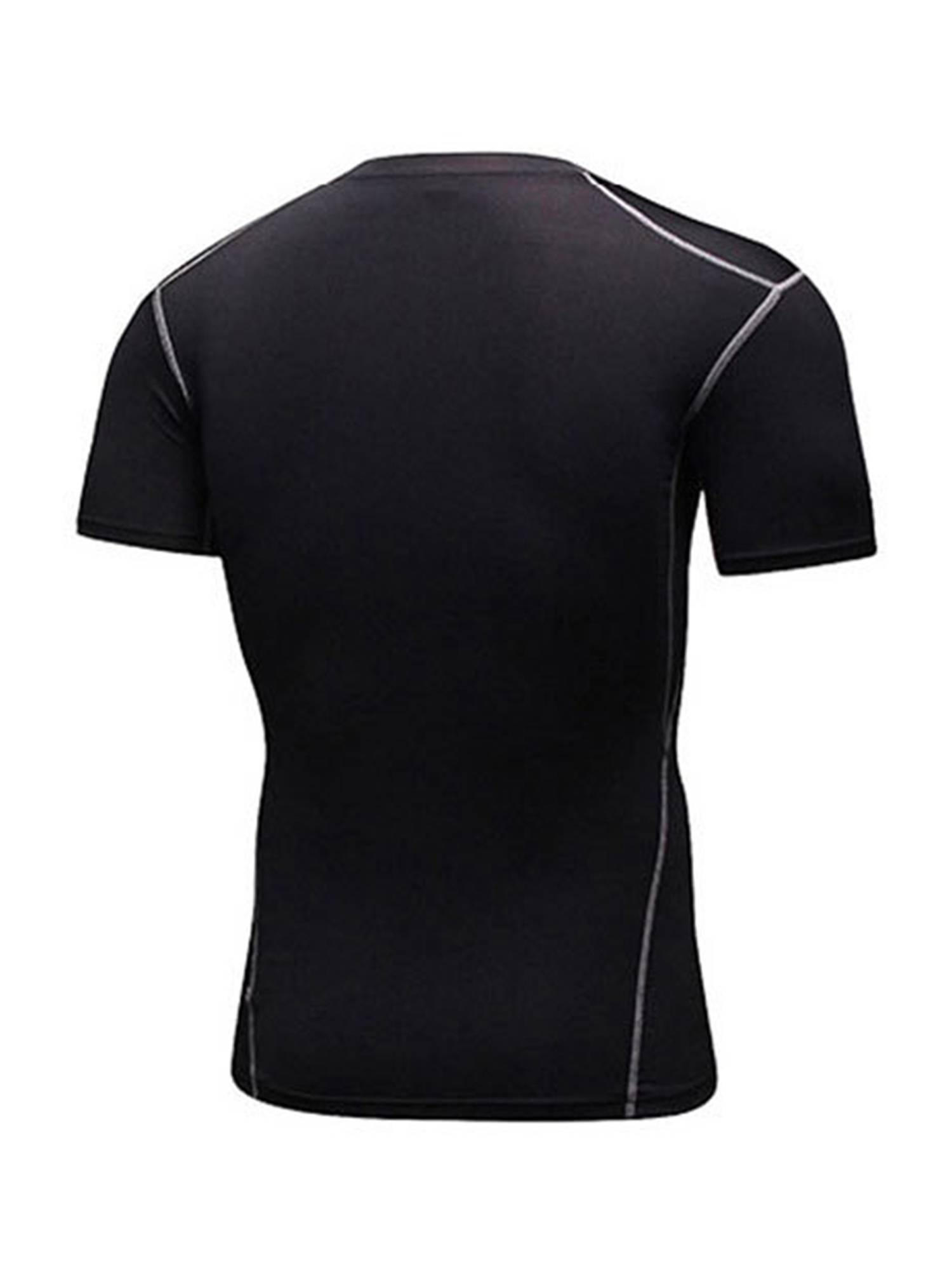 Men Solid Color Short Sleeve Quick-Dry Moisture Wicking Sports T-shirt