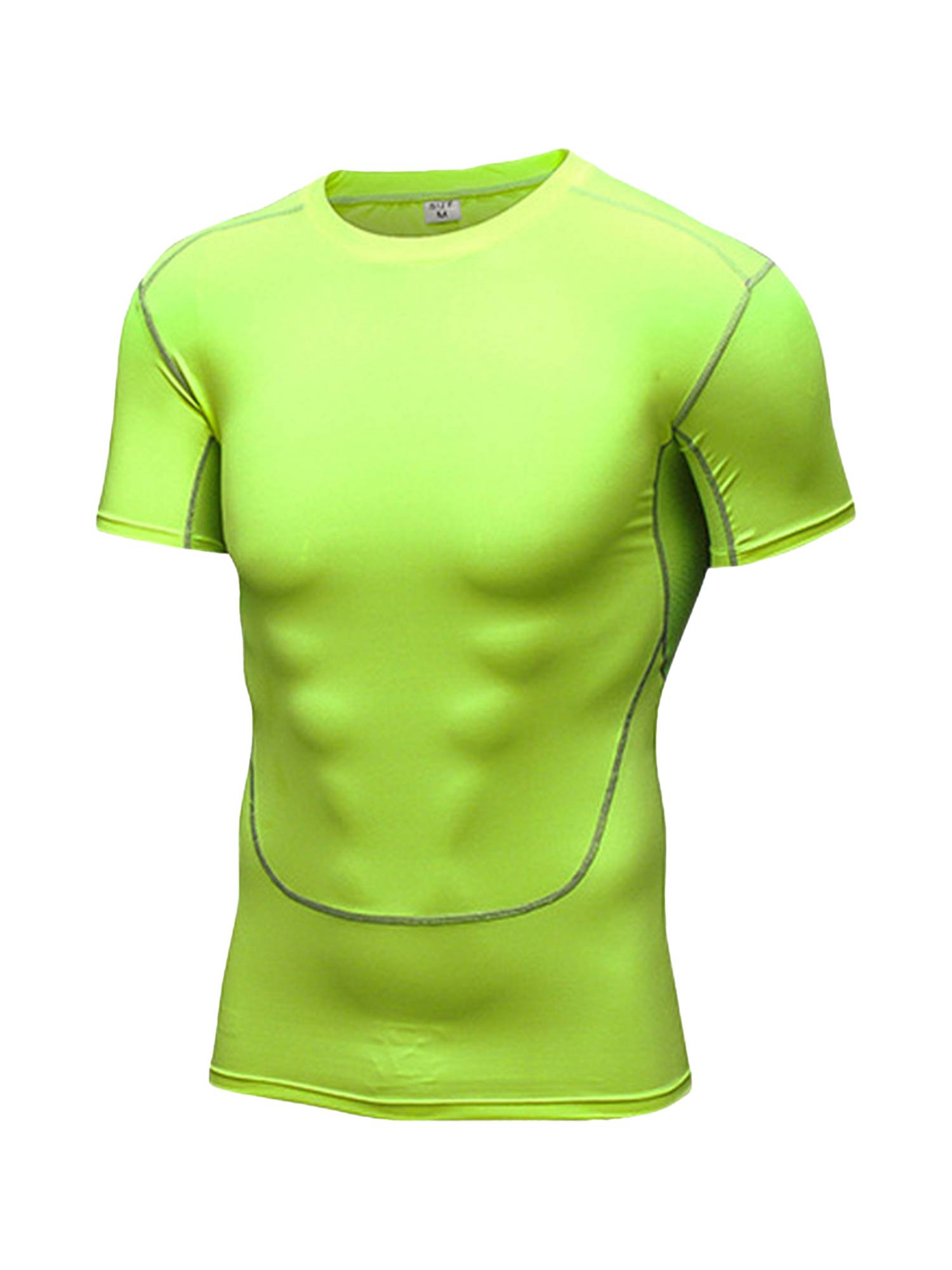 Men Solid Color Short Sleeve Quick-Dry Moisture Wicking Sports T-shirt