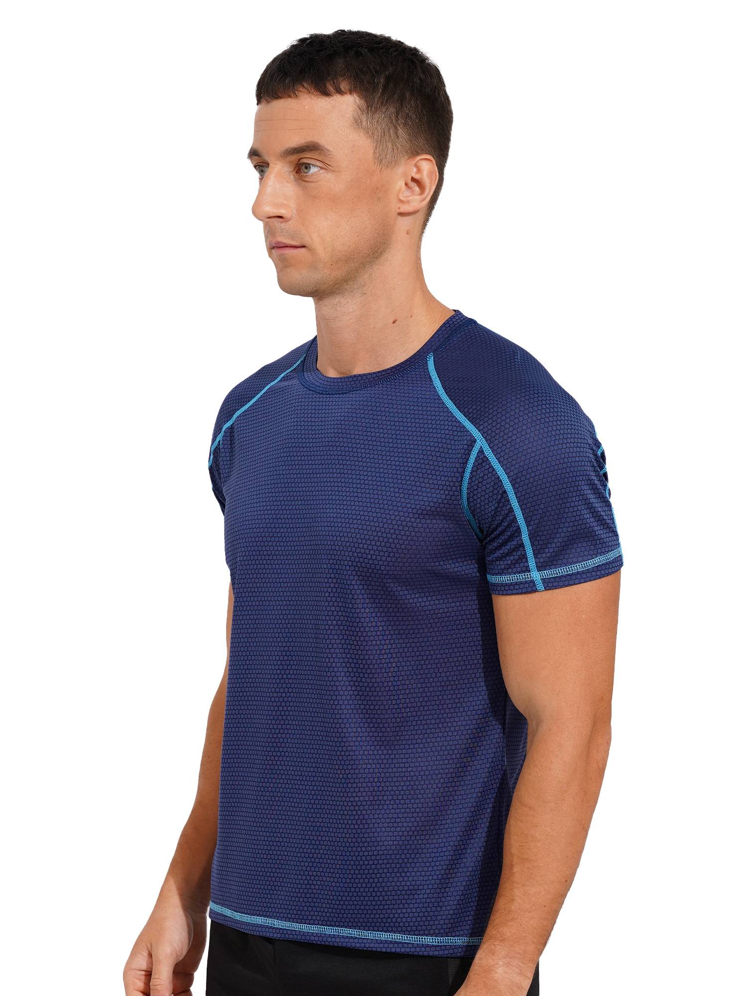 Men Short Sleeve Breathable Quick-drying Running Sport T-shirt