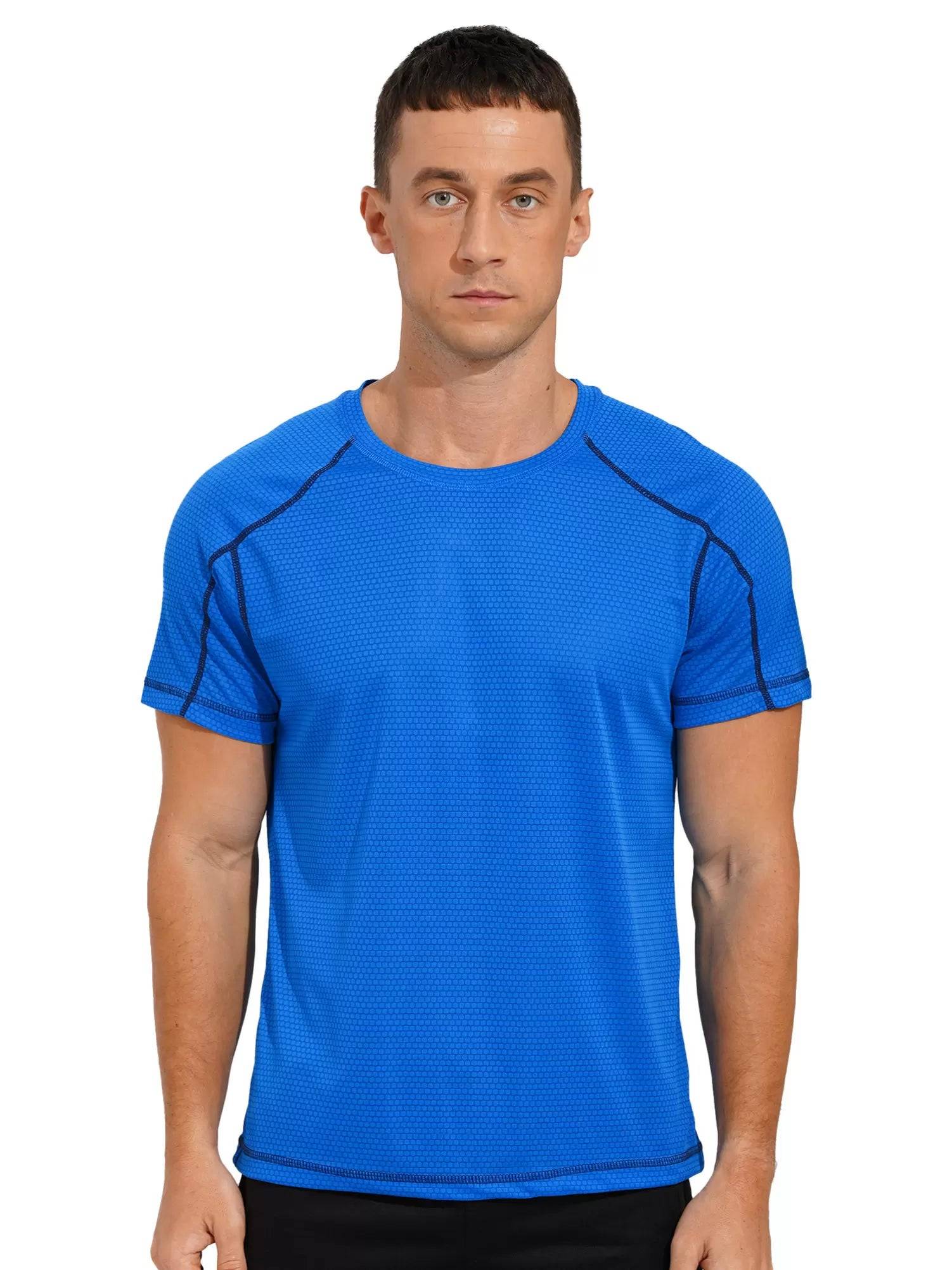 Men Short Sleeve Breathable Quick-drying Running Sport T-shirt