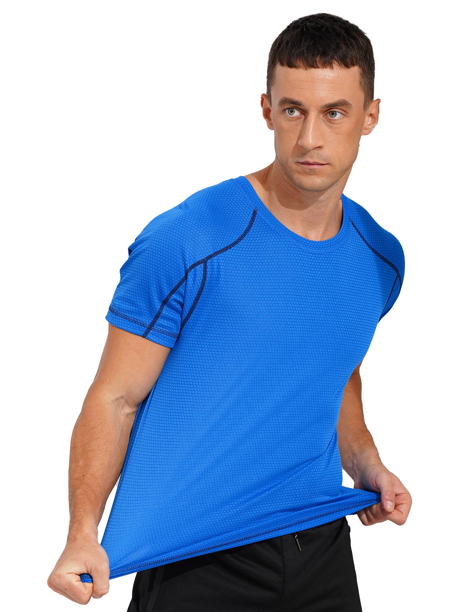 Men Short Sleeve Breathable Quick-drying Running Sport T-shirt