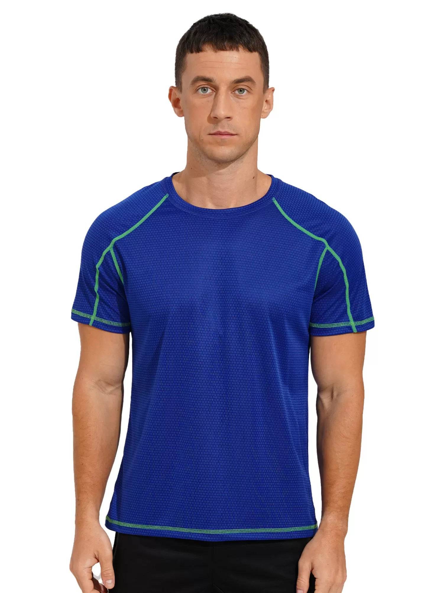 Men Short Sleeve Breathable Quick-drying Running Sport T-shirt