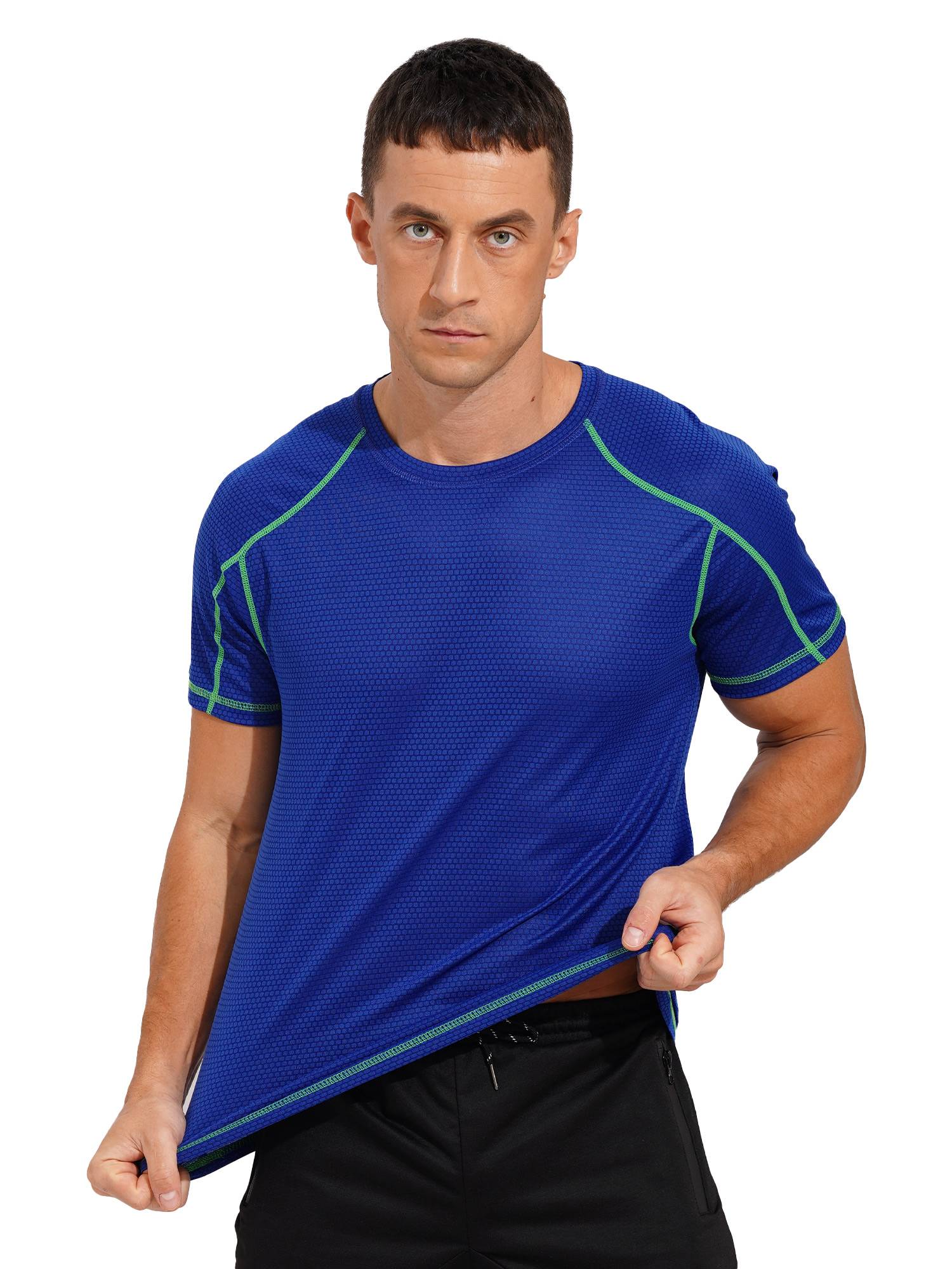 Men Short Sleeve Breathable Quick-drying Running Sport T-shirt