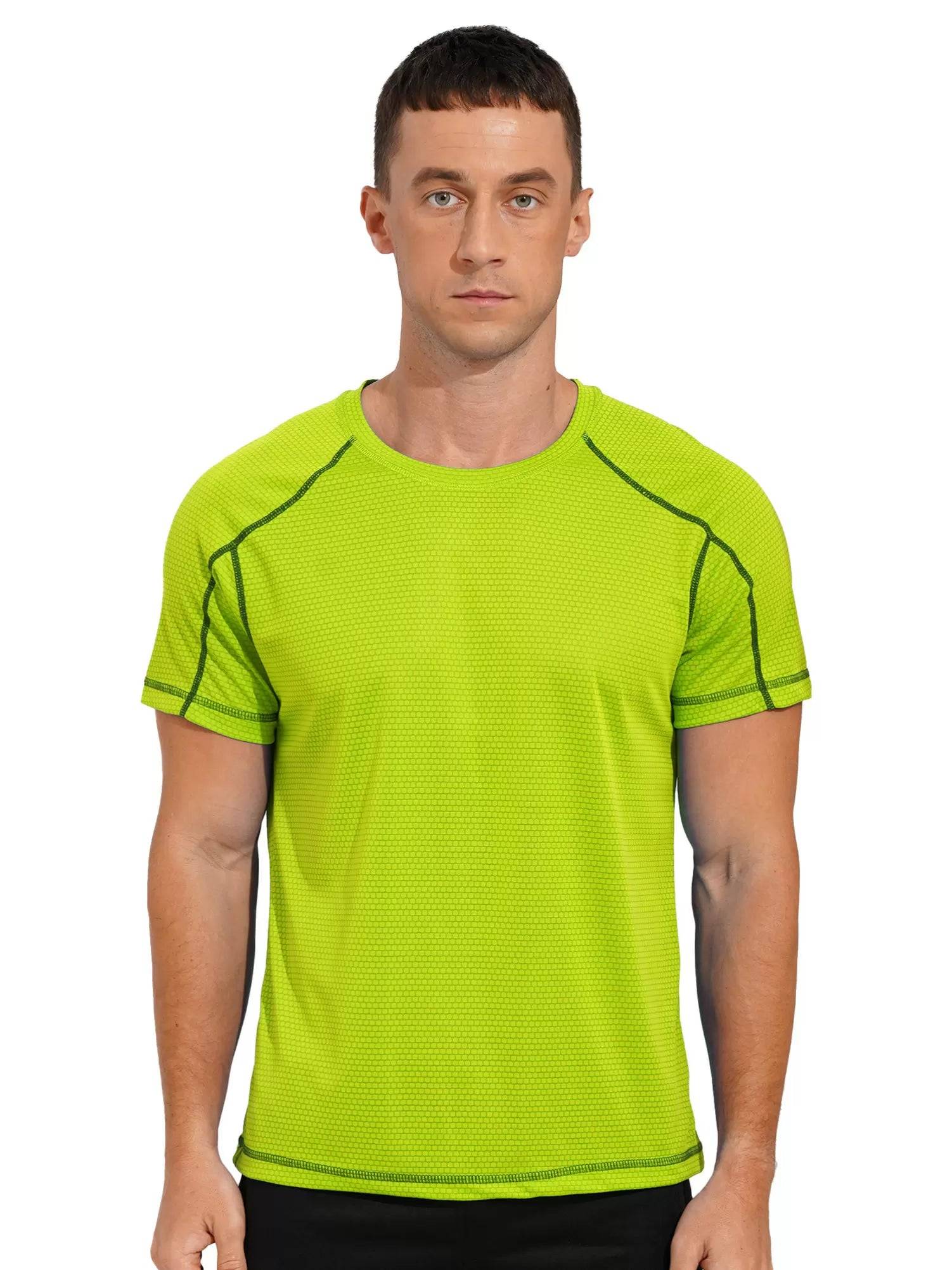 Men Short Sleeve Breathable Quick-drying Running Sport T-shirt