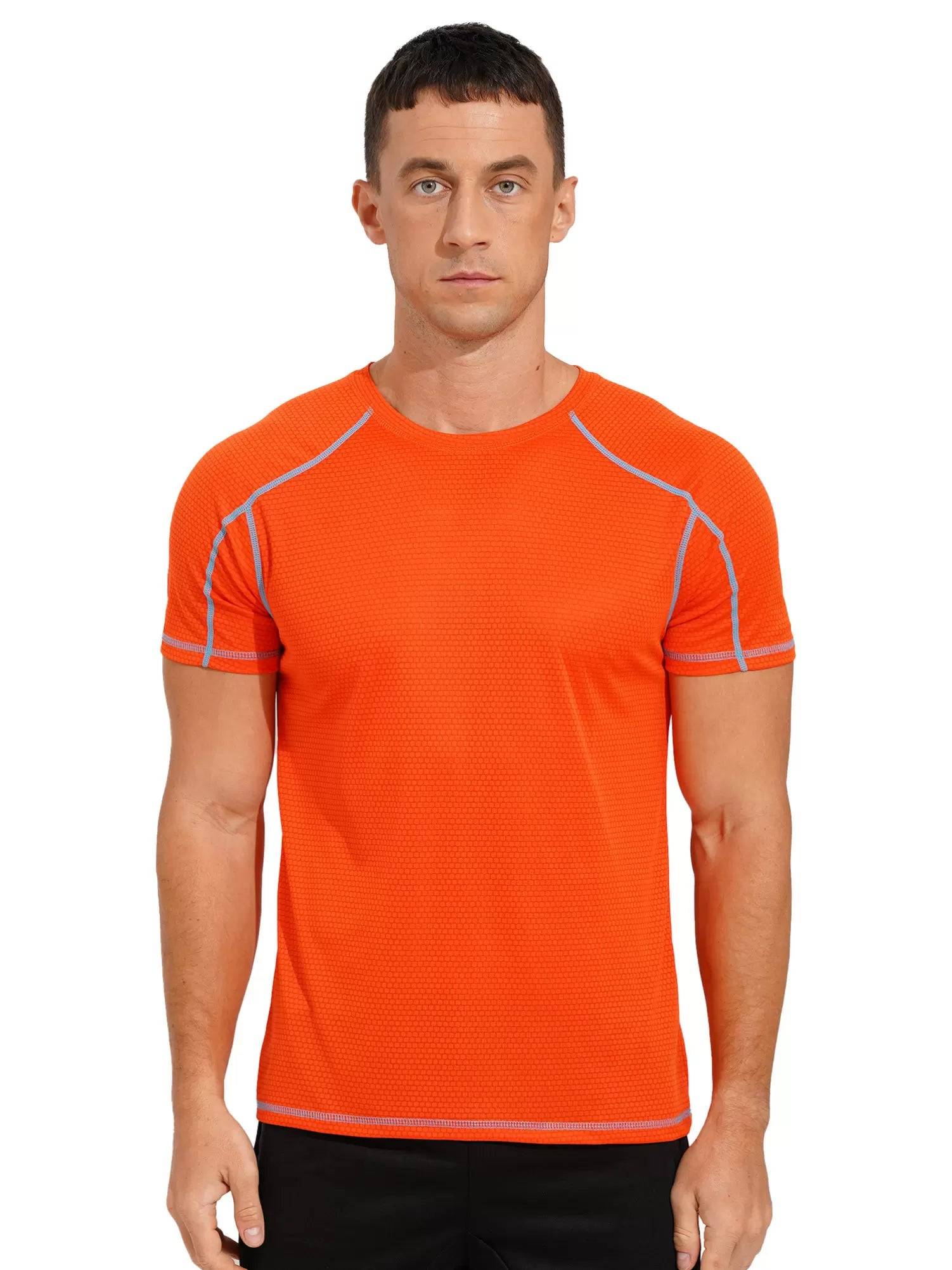 Men Short Sleeve Breathable Quick-drying Running Sport T-shirt