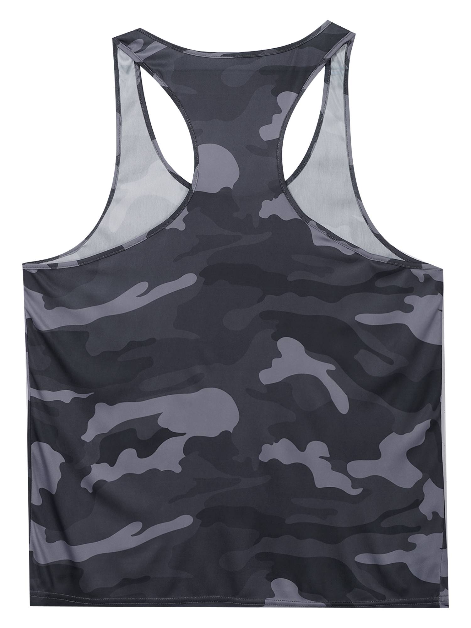 Men Camouflage Print Scoop Neck Sport Tank Tops