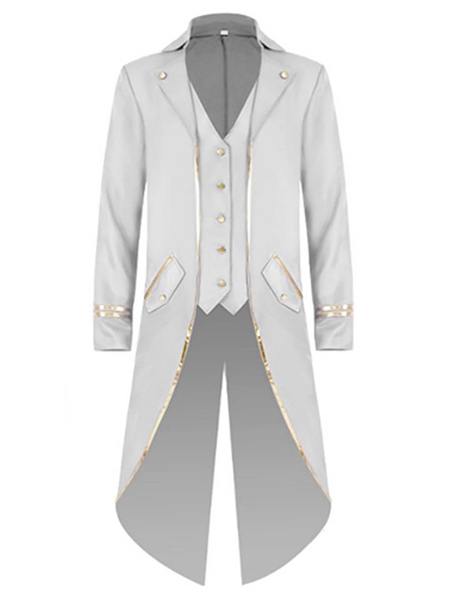 Men Halloween Medieval Vintage Long Sleeve Tailcoat
