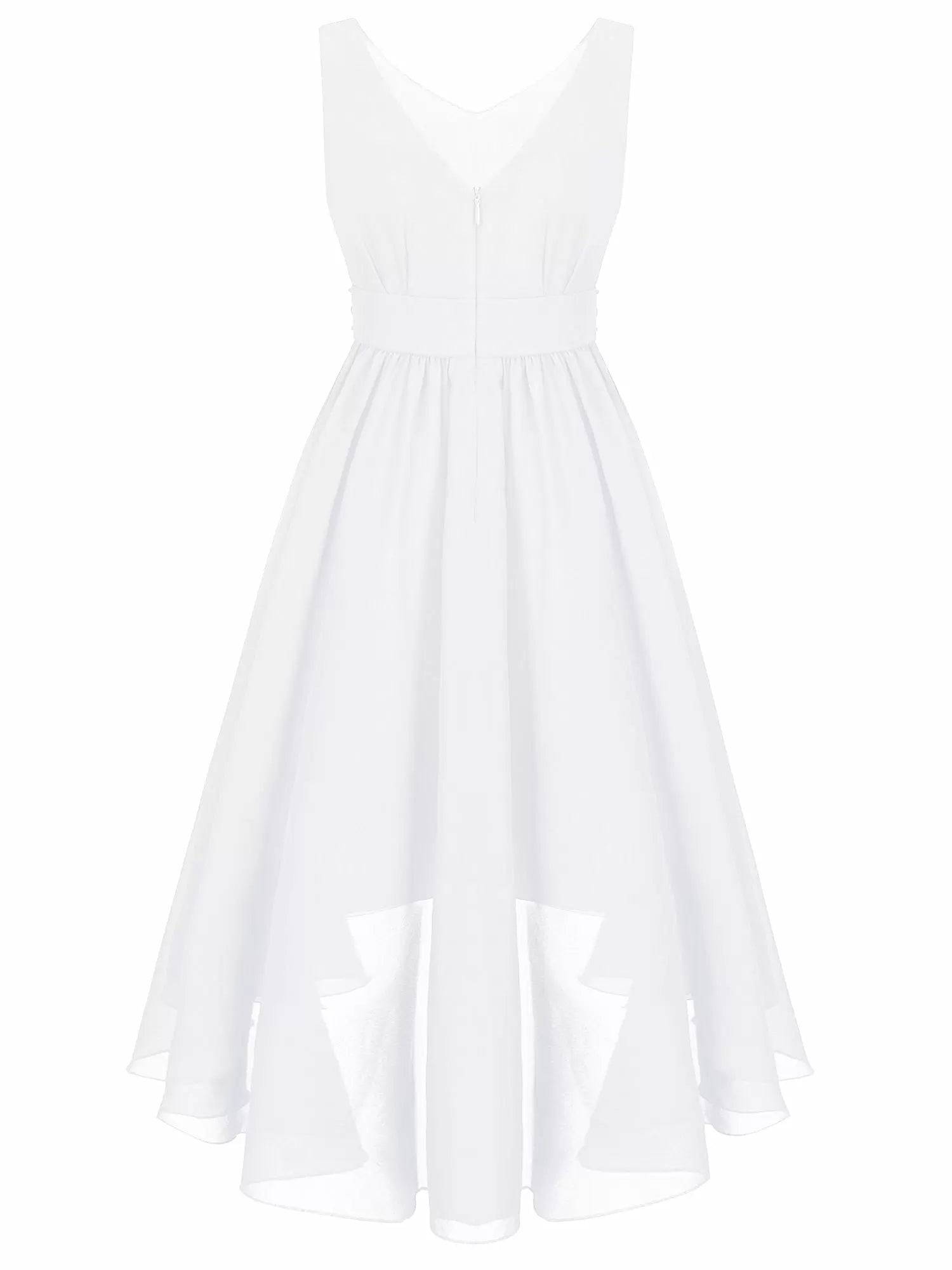 Kids Girls V Neck Party Tank Dresses