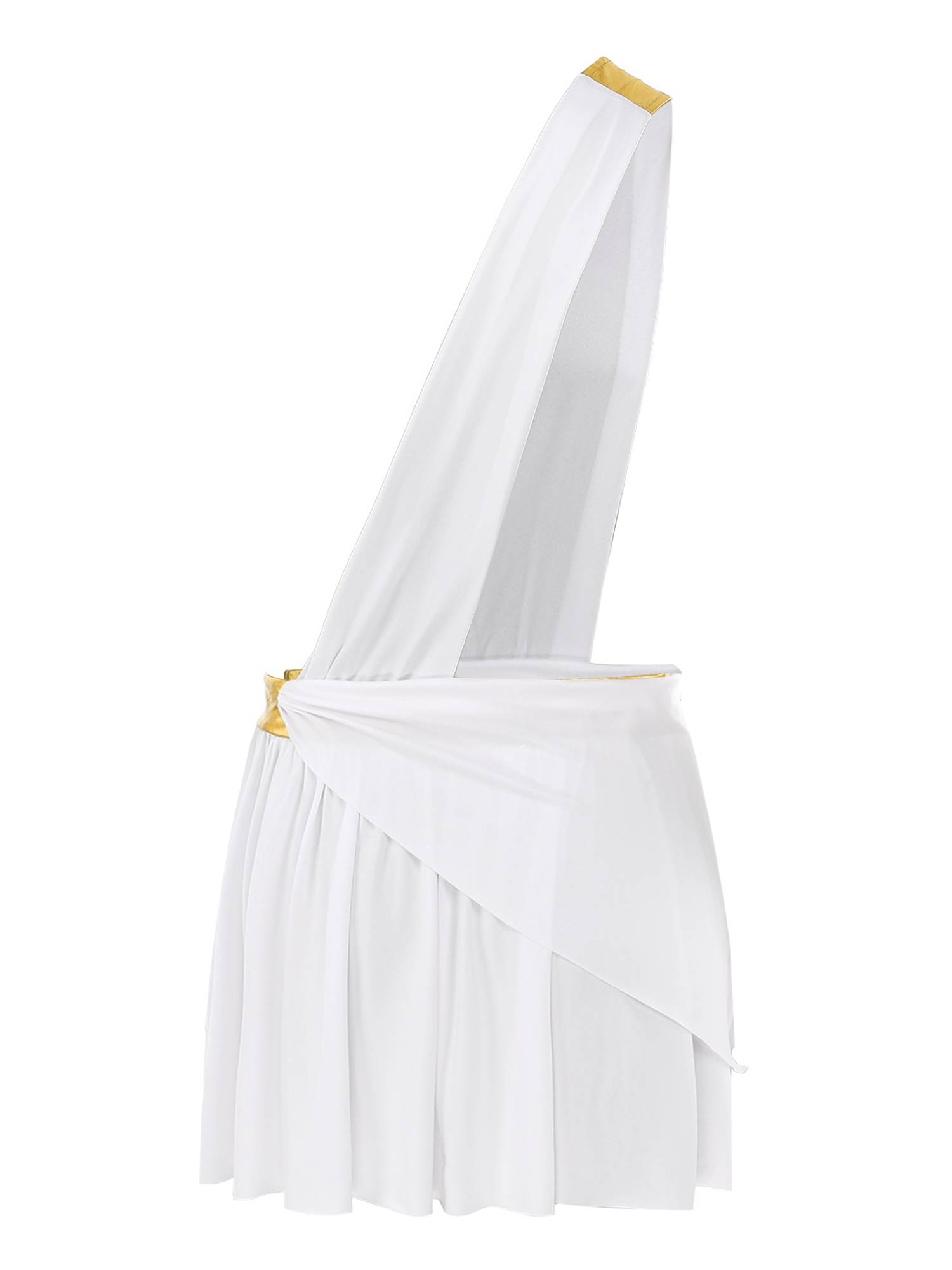 Men Halloween Skirt Cosplay Costume One Shoulder Strap Ruffle