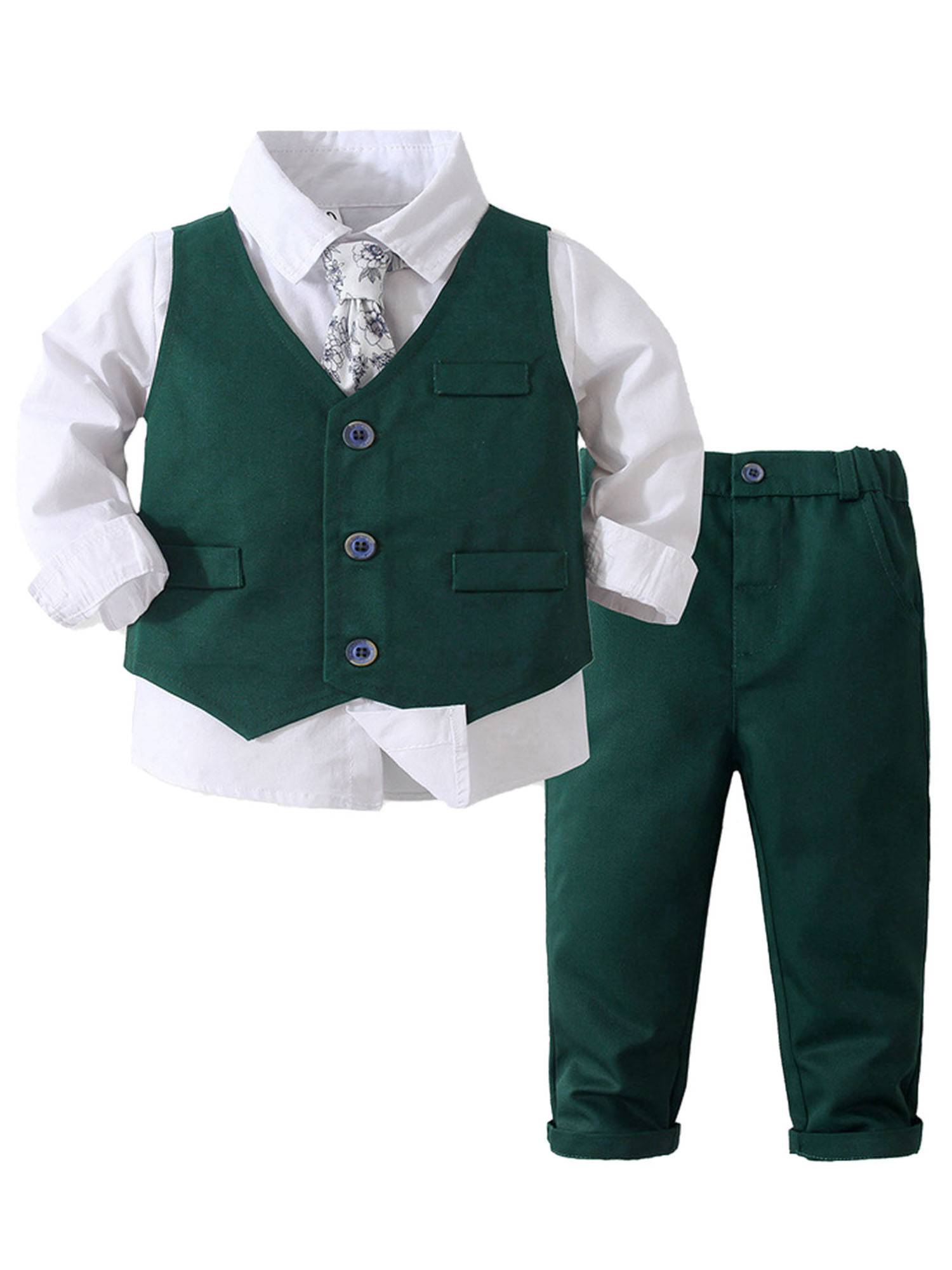Toddler Boys 4-piece Formal Suits for Party