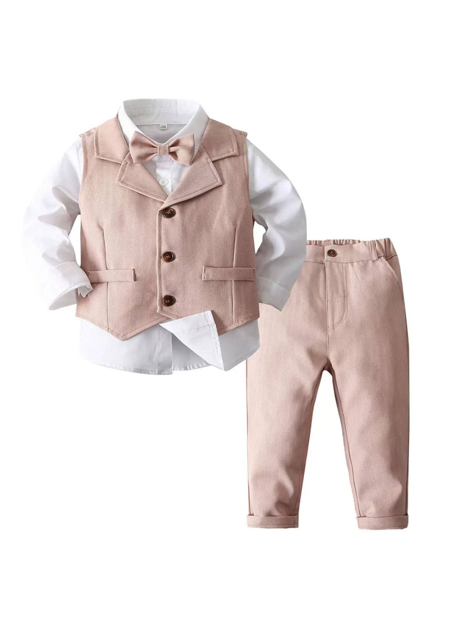 Baby/Toddler Boys 4-Piece Cotton Formal Gentleman Suits