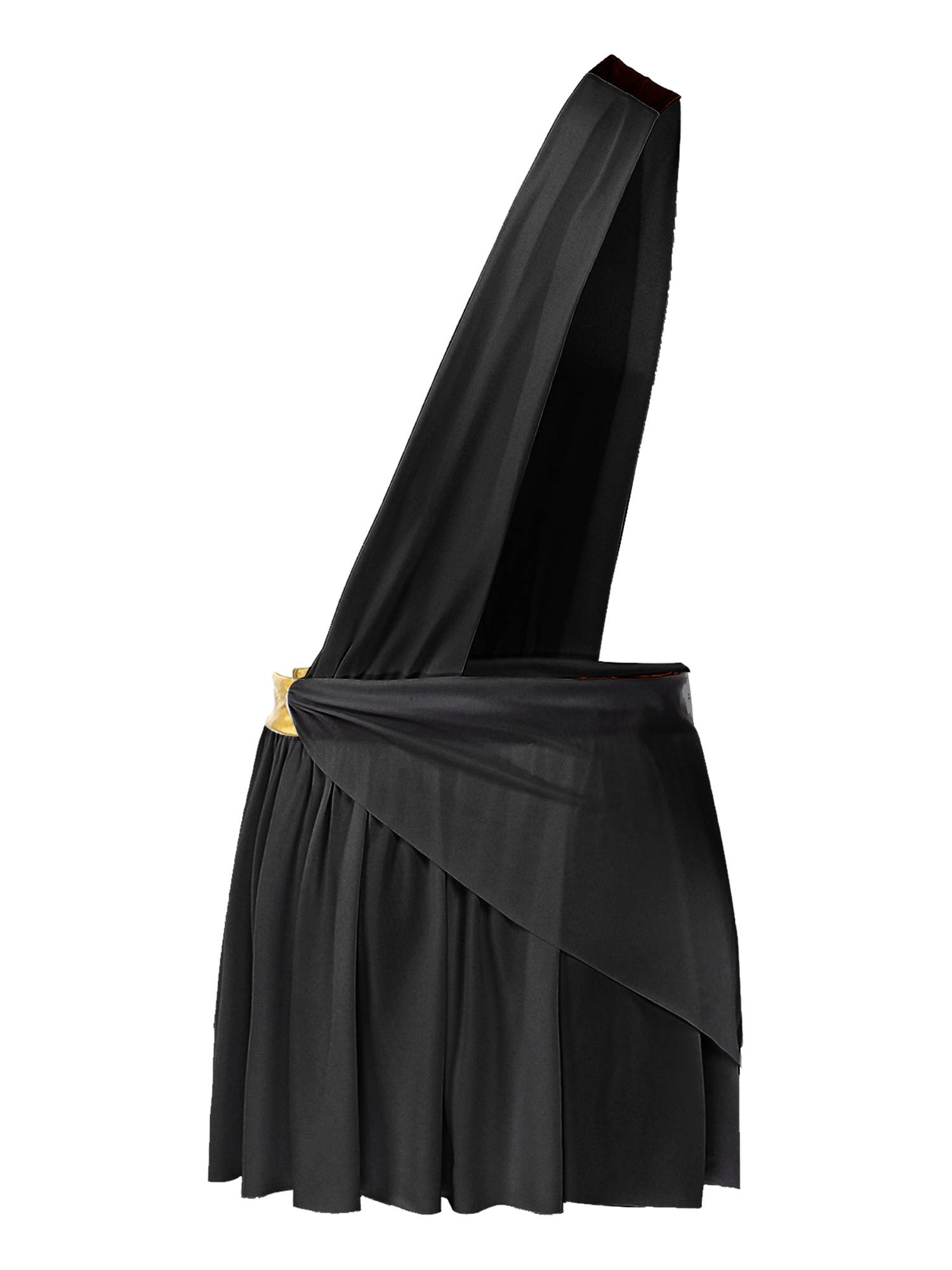 Men Halloween Skirt Cosplay Costume One Shoulder Strap Ruffle