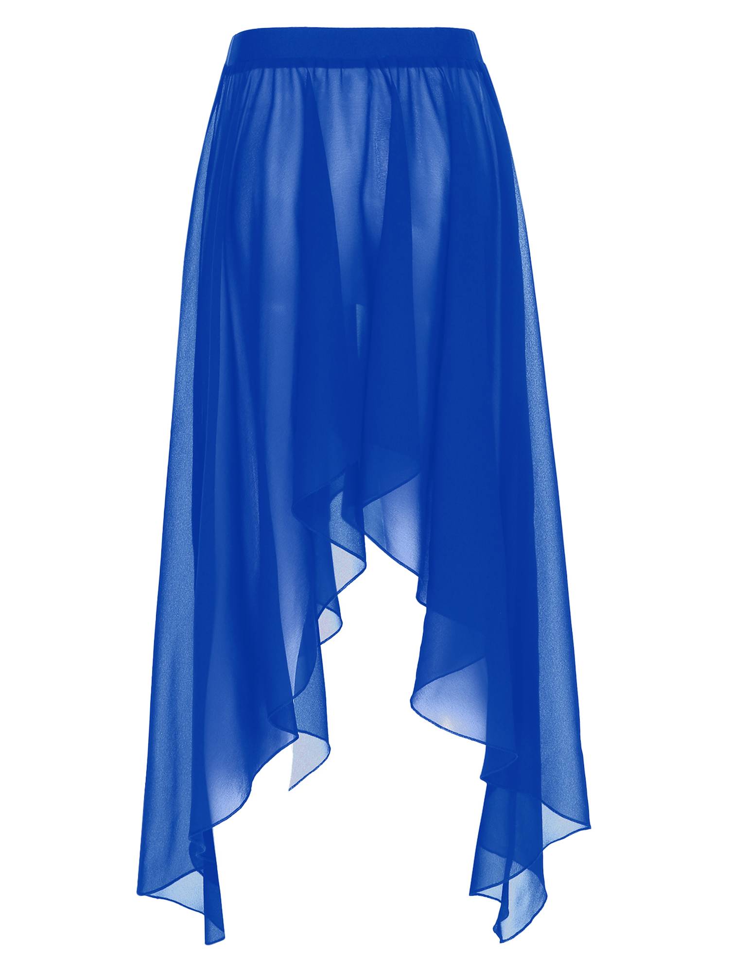 Women Semi See Through Asymmetrical Belly Dance Skirt