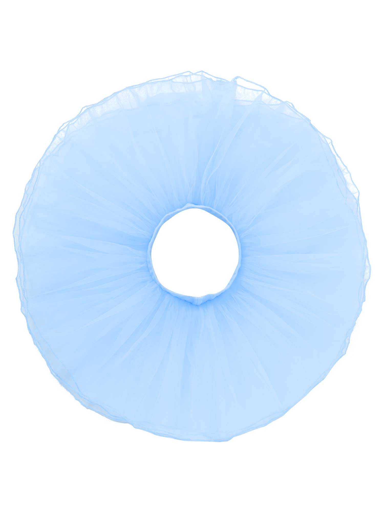 Kids Girls Elastic Waistband Tutu Mesh Skirt Solid Ballet Dance Skirt