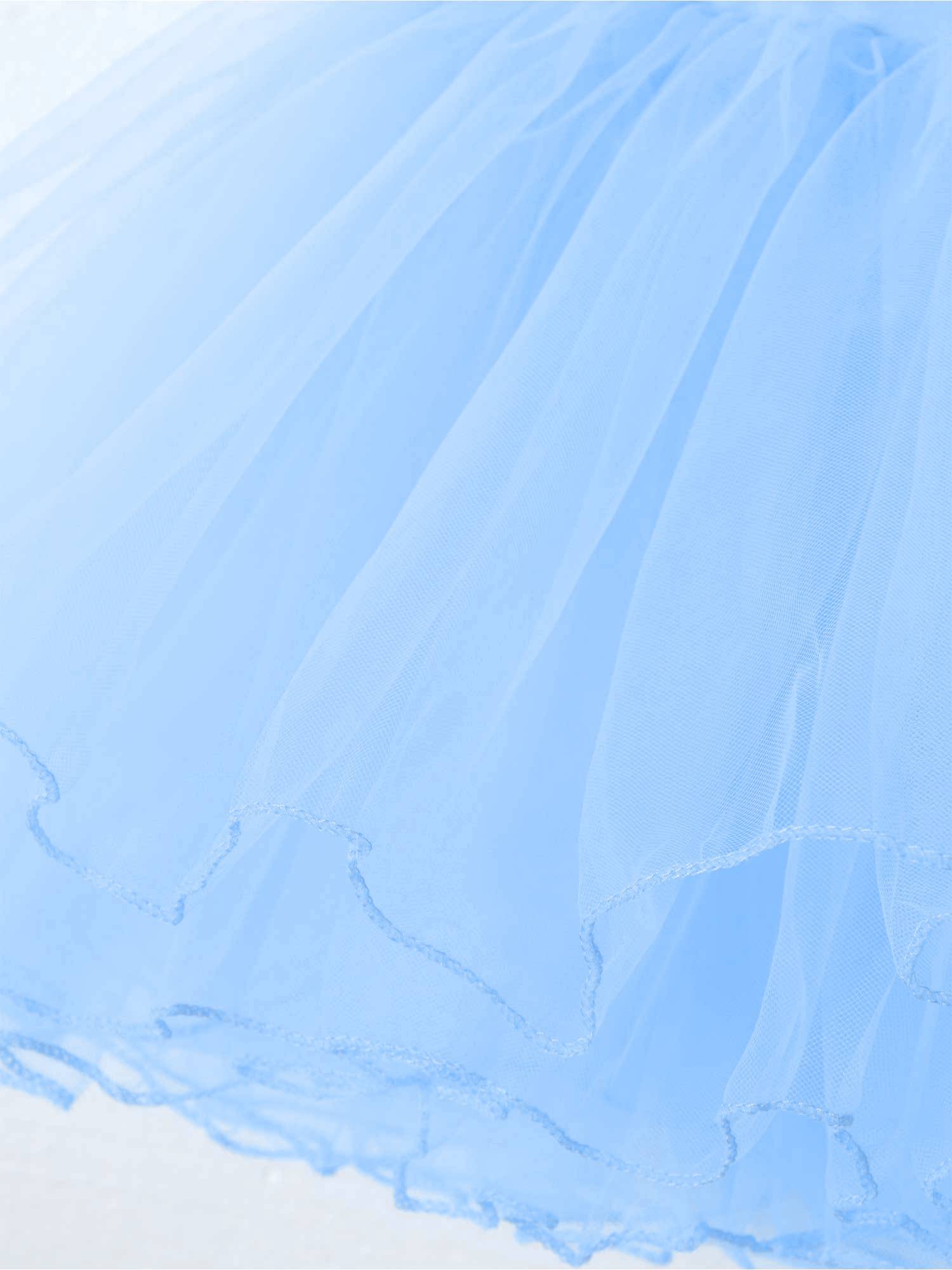 Kids Girls Elastic Waistband Tutu Mesh Skirt Solid Ballet Dance Skirt