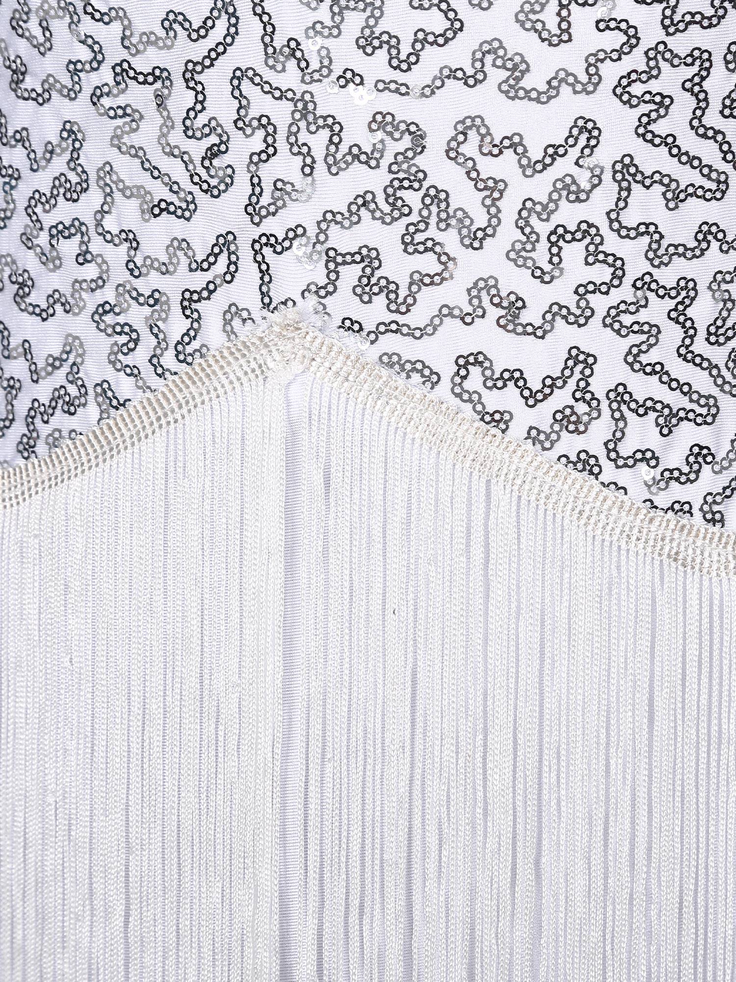 Women Straps Sequins Fringed Latin Dance Leotard