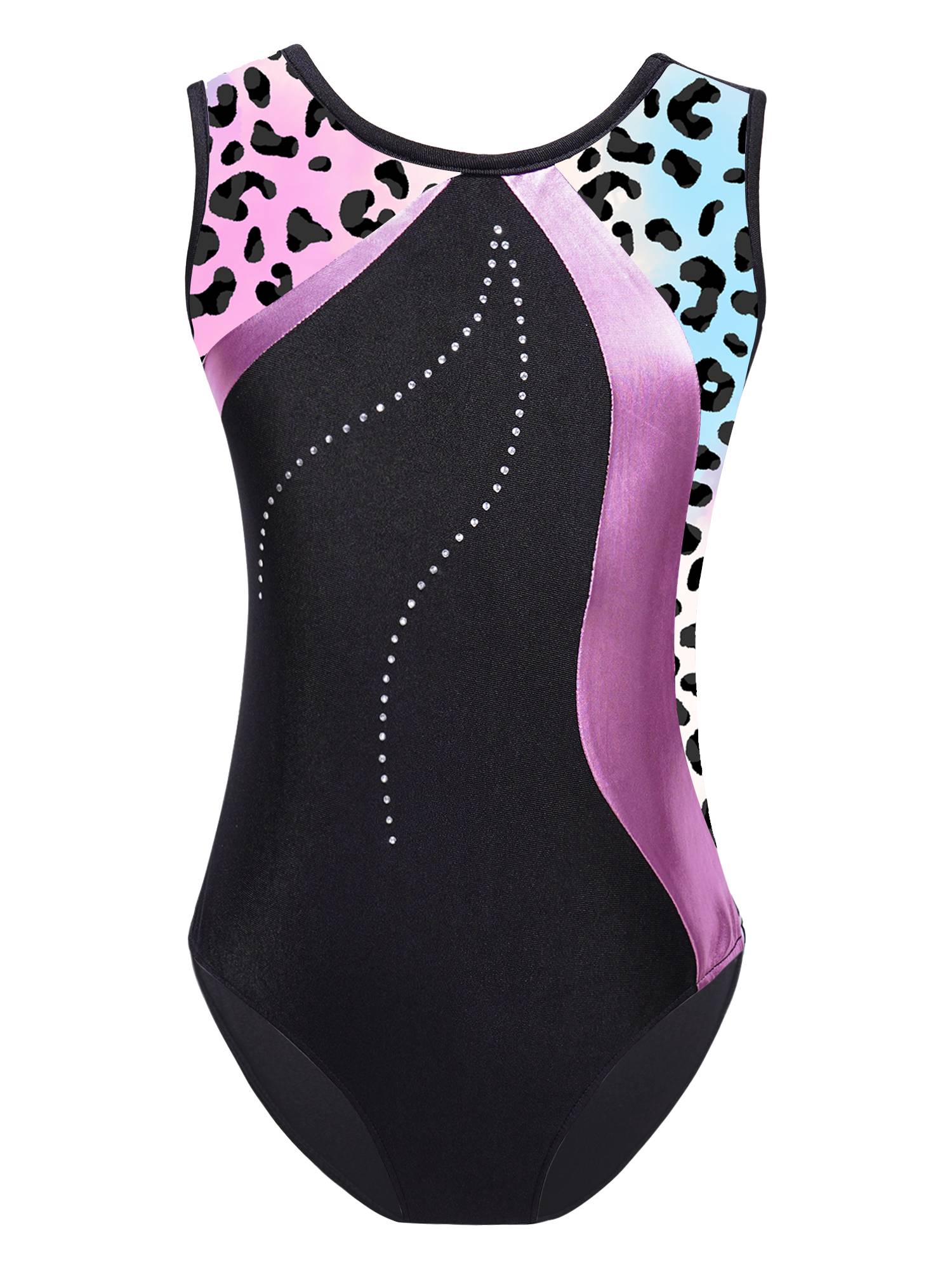 Kids Girls Sleeveless Gymnastics Training Leotard