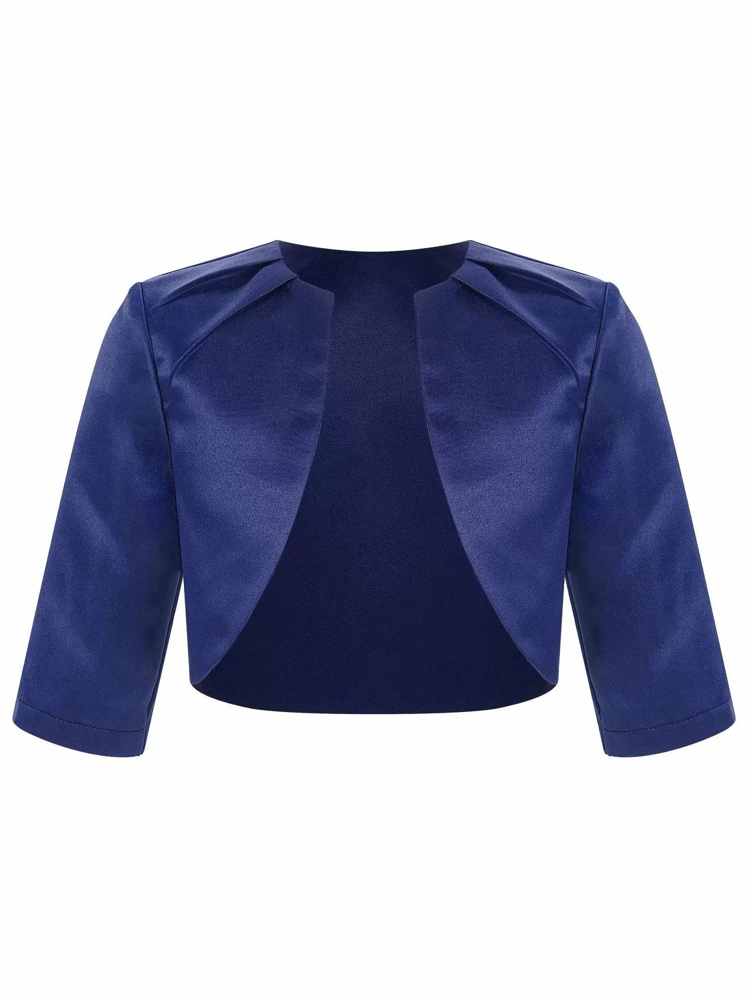 Kids Girls 3/4 Sleeves Party Dresses Bolero Cardigan