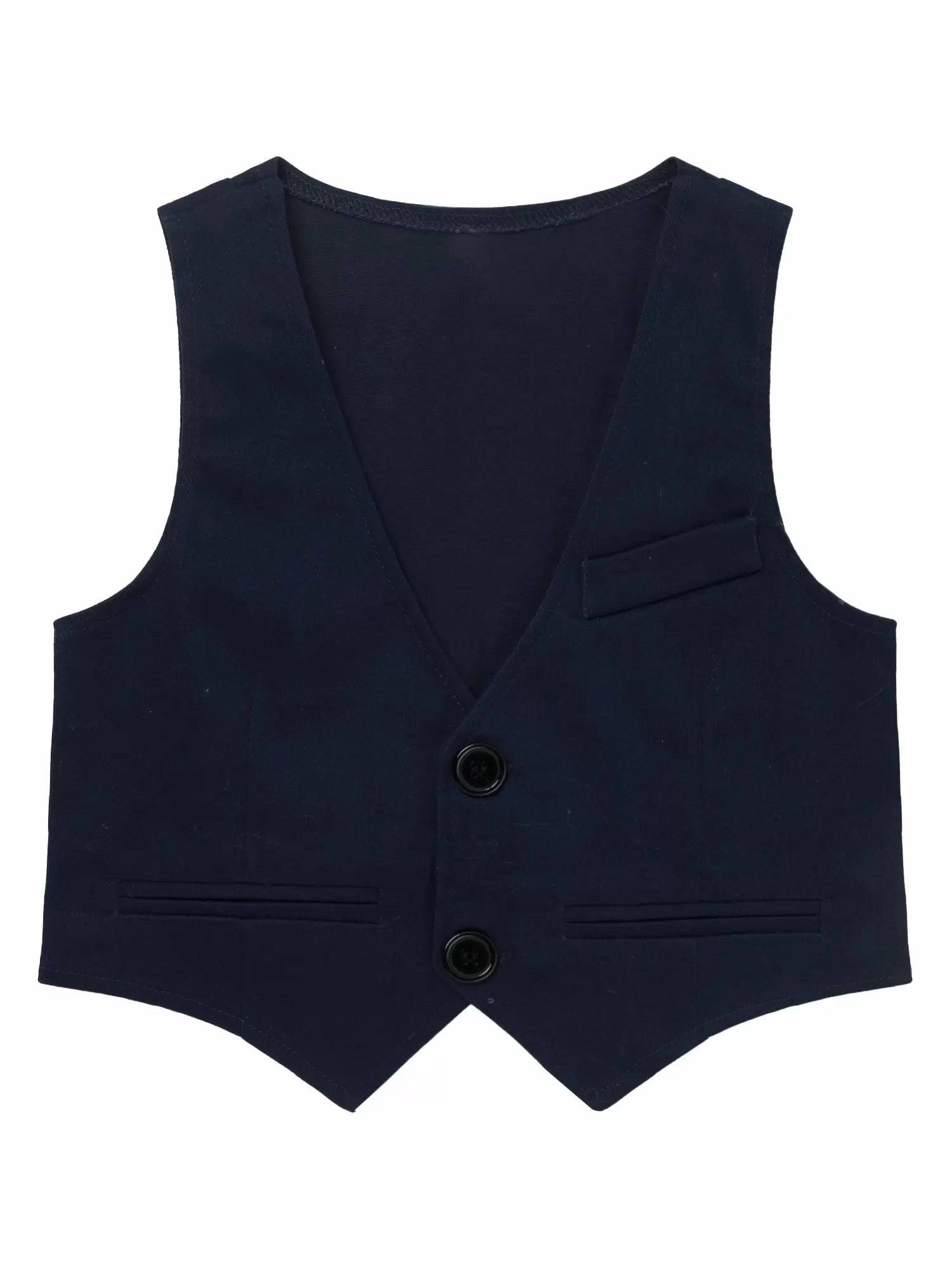 Kids Boys Single-Breasted Vest