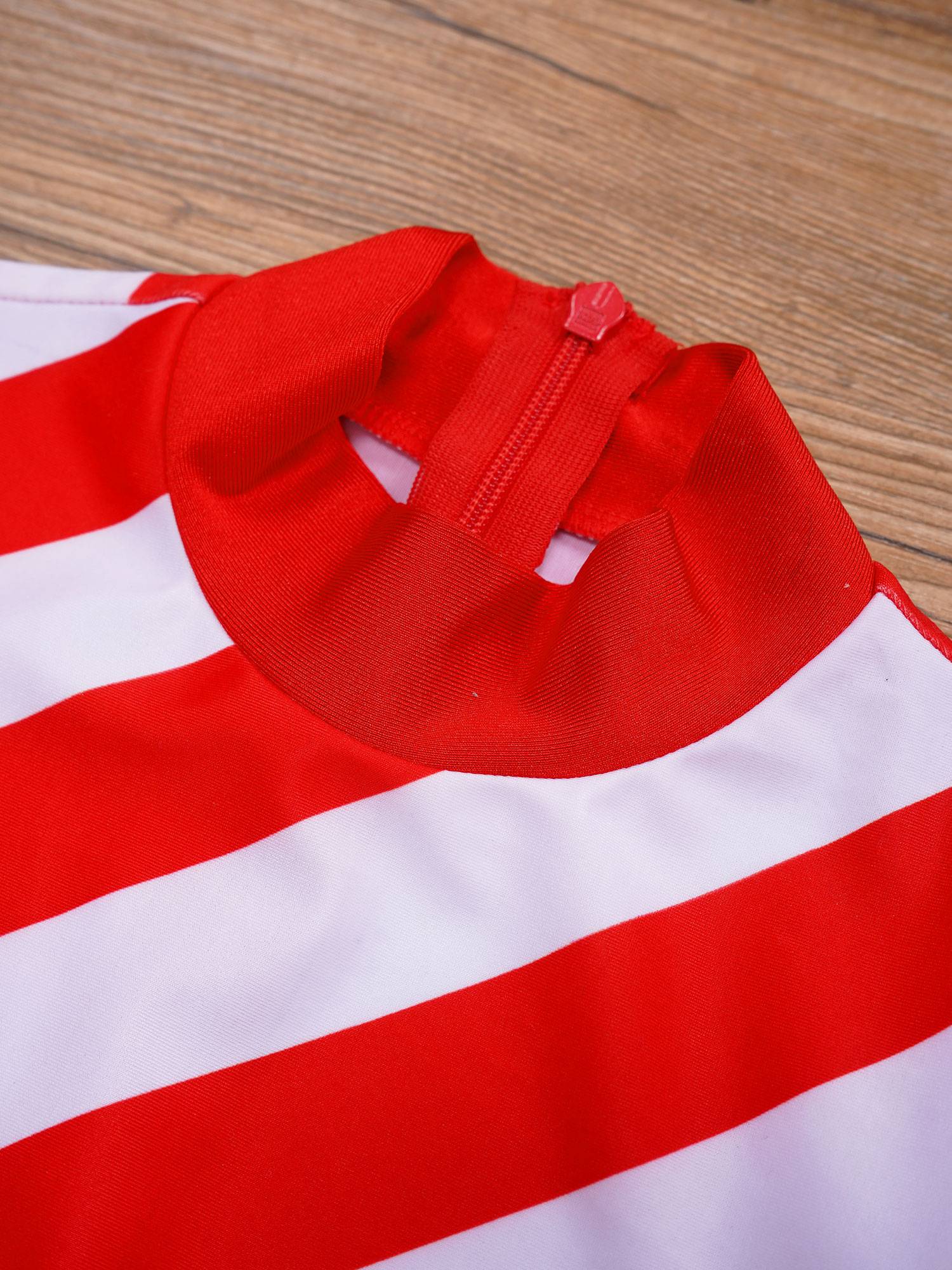 Kids Christmas Turtleneck Long Sleeve Stripe Jumpsuit