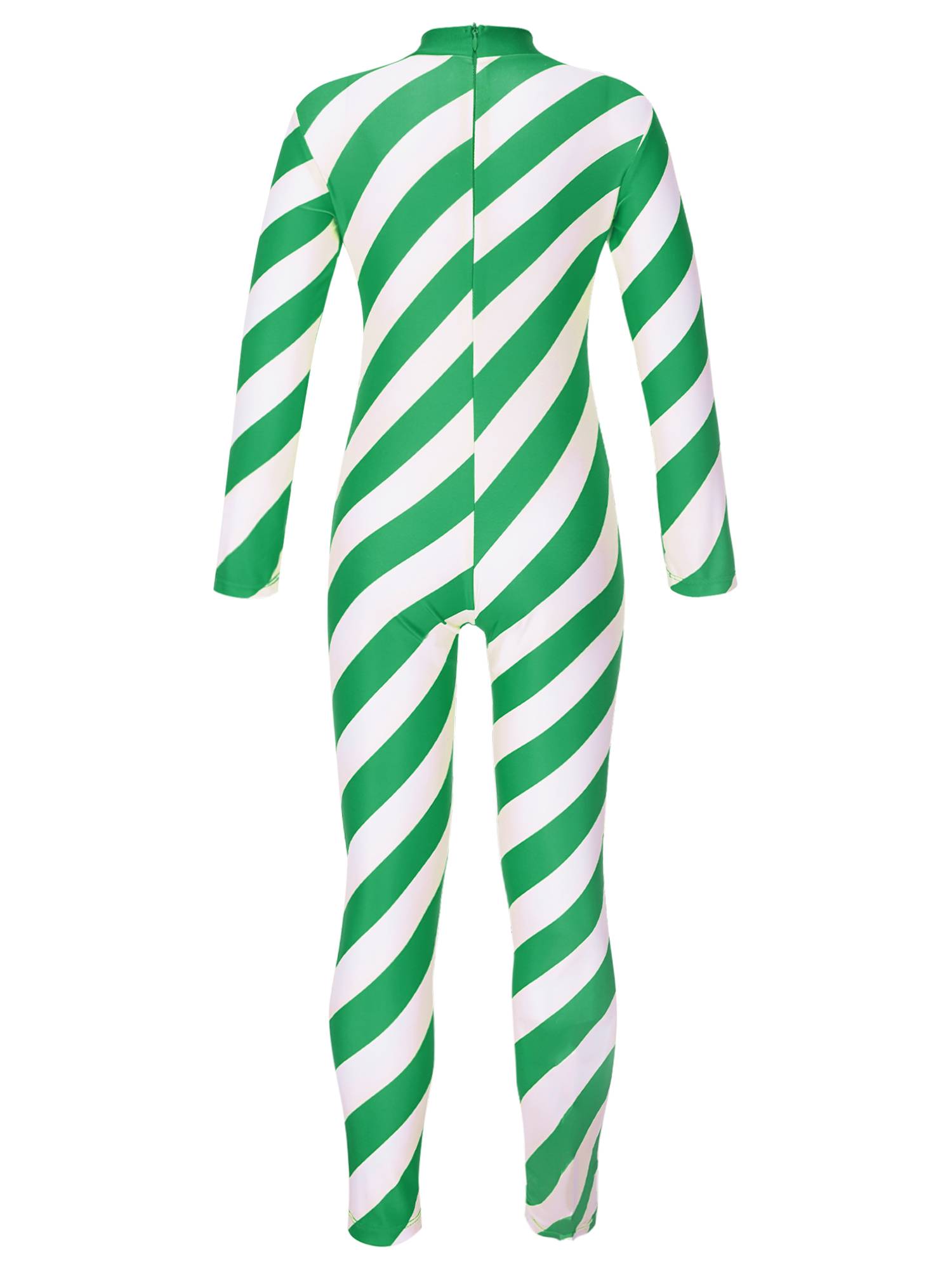 Kids Christmas Turtleneck Long Sleeve Stripe Jumpsuit